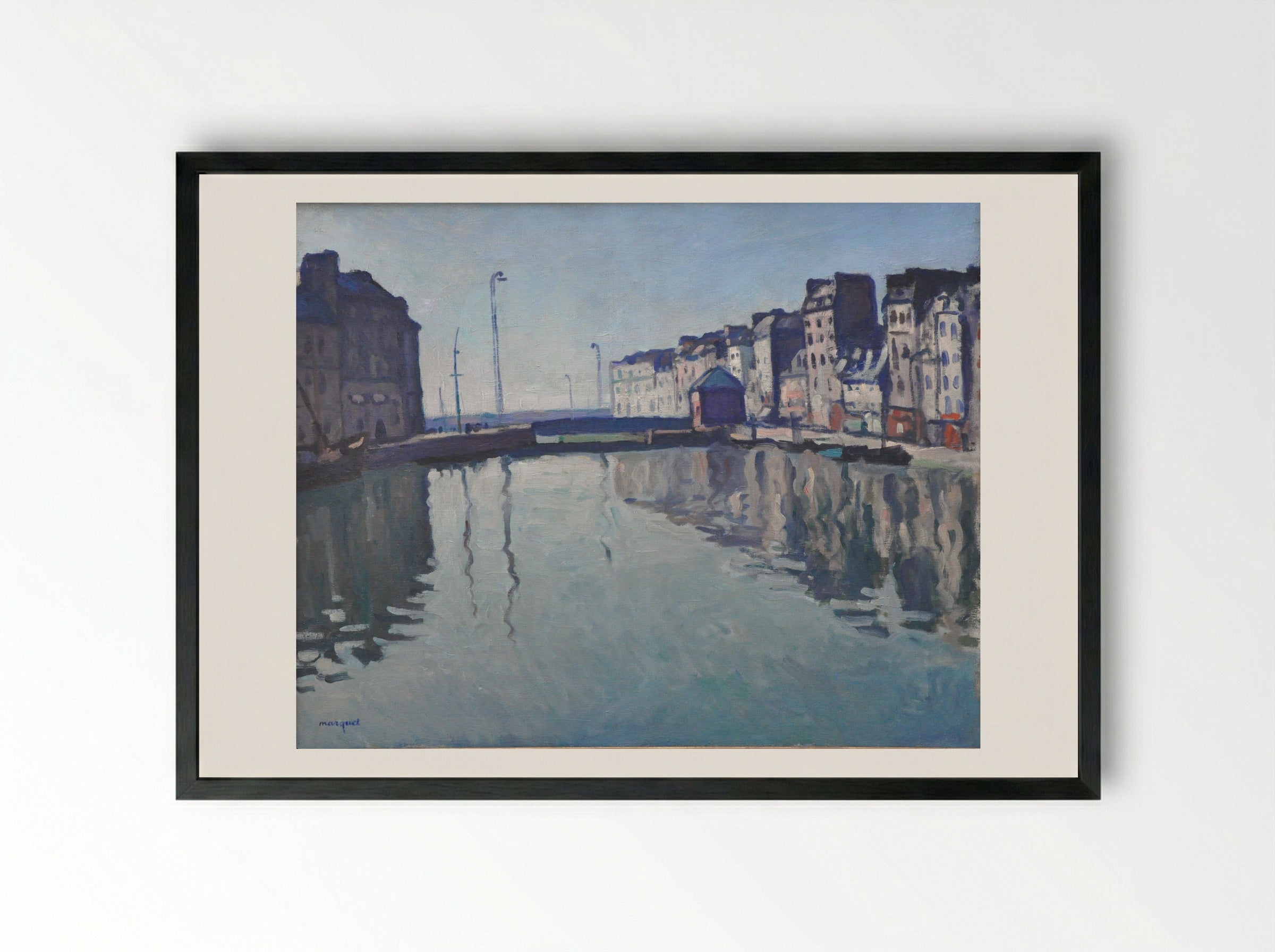 Le Havre - Albert Marquet - Framed Print Black