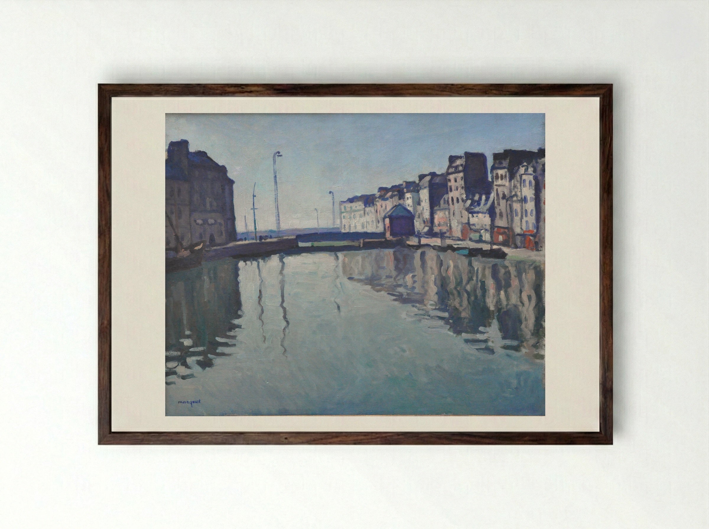 Le Havre - Albert Marquet - Framed Print Dark Wood