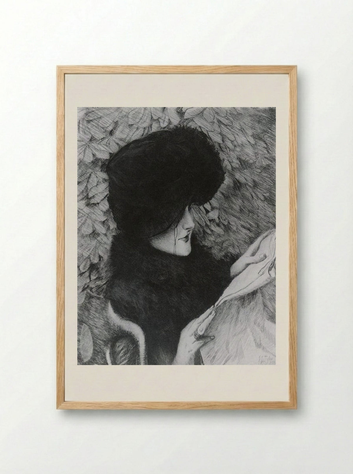 Le Journal - James Tissot - Framed Print Wood