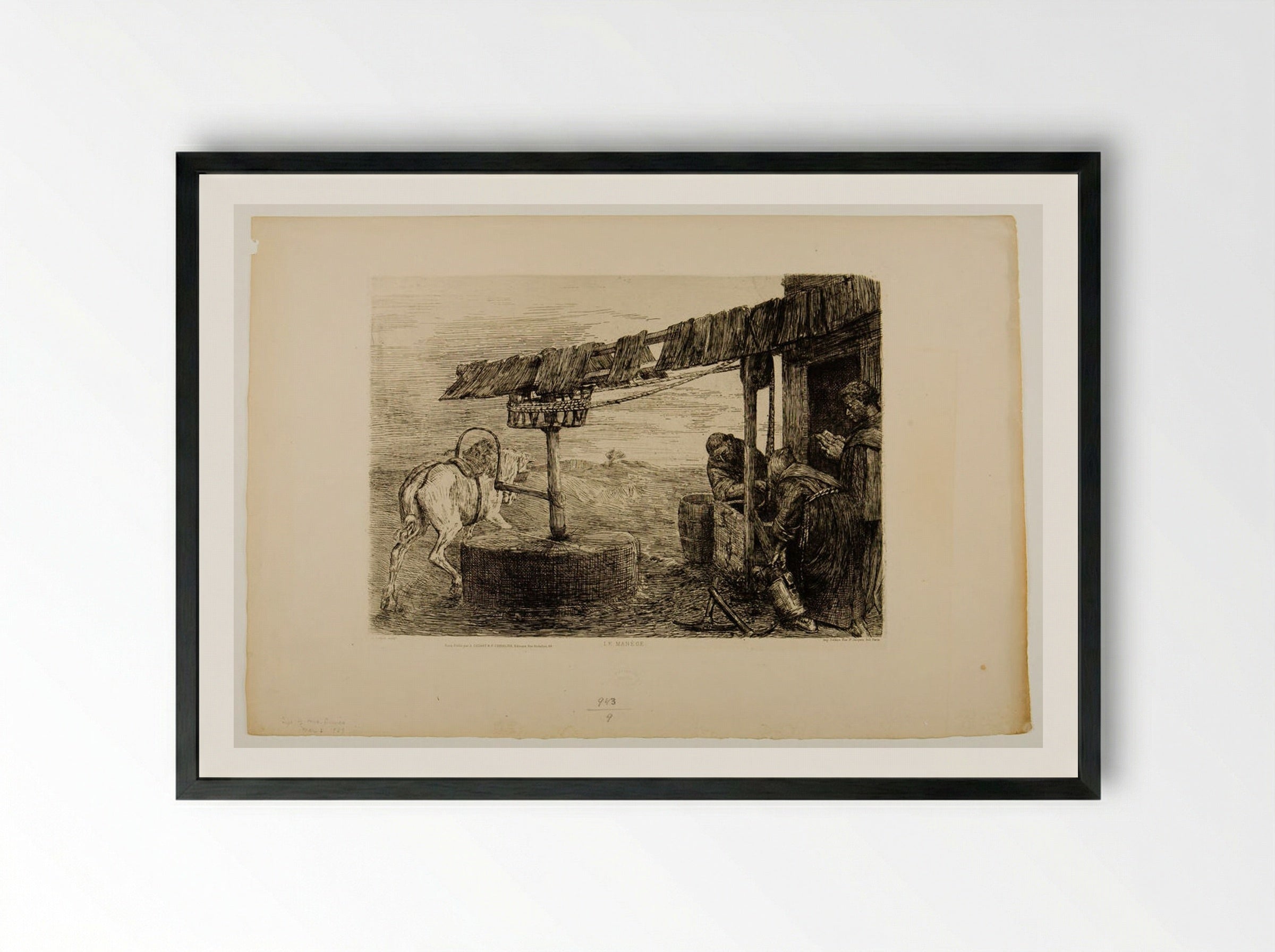 Le Manège - Alphonse Legros - Framed Print Black