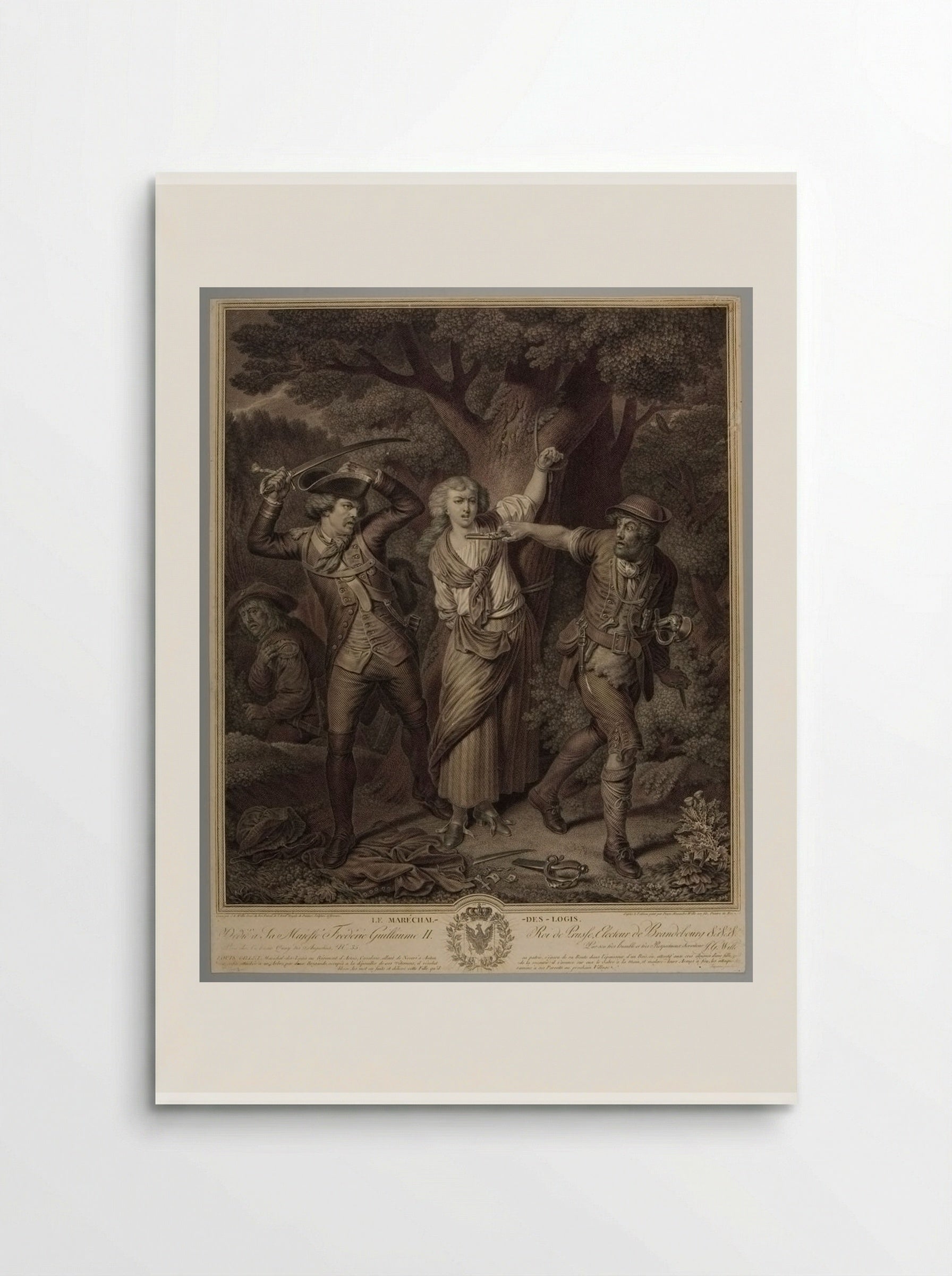 Le Maréchal-des-Logis - Johann Georg Wille - Poster