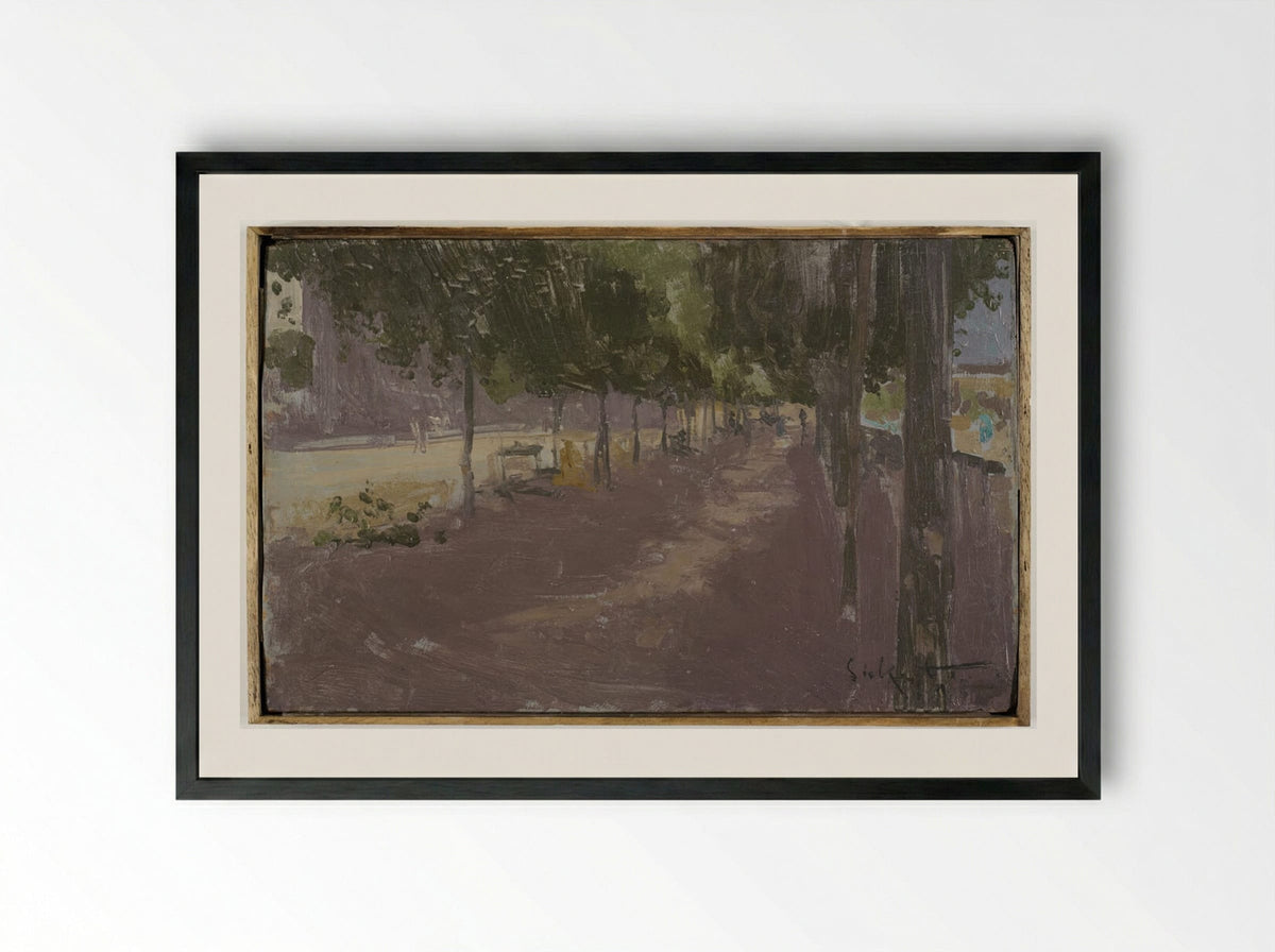 Le Marché aux Bestiaux, Dieppe - Walter Sickert - Framed Print Black