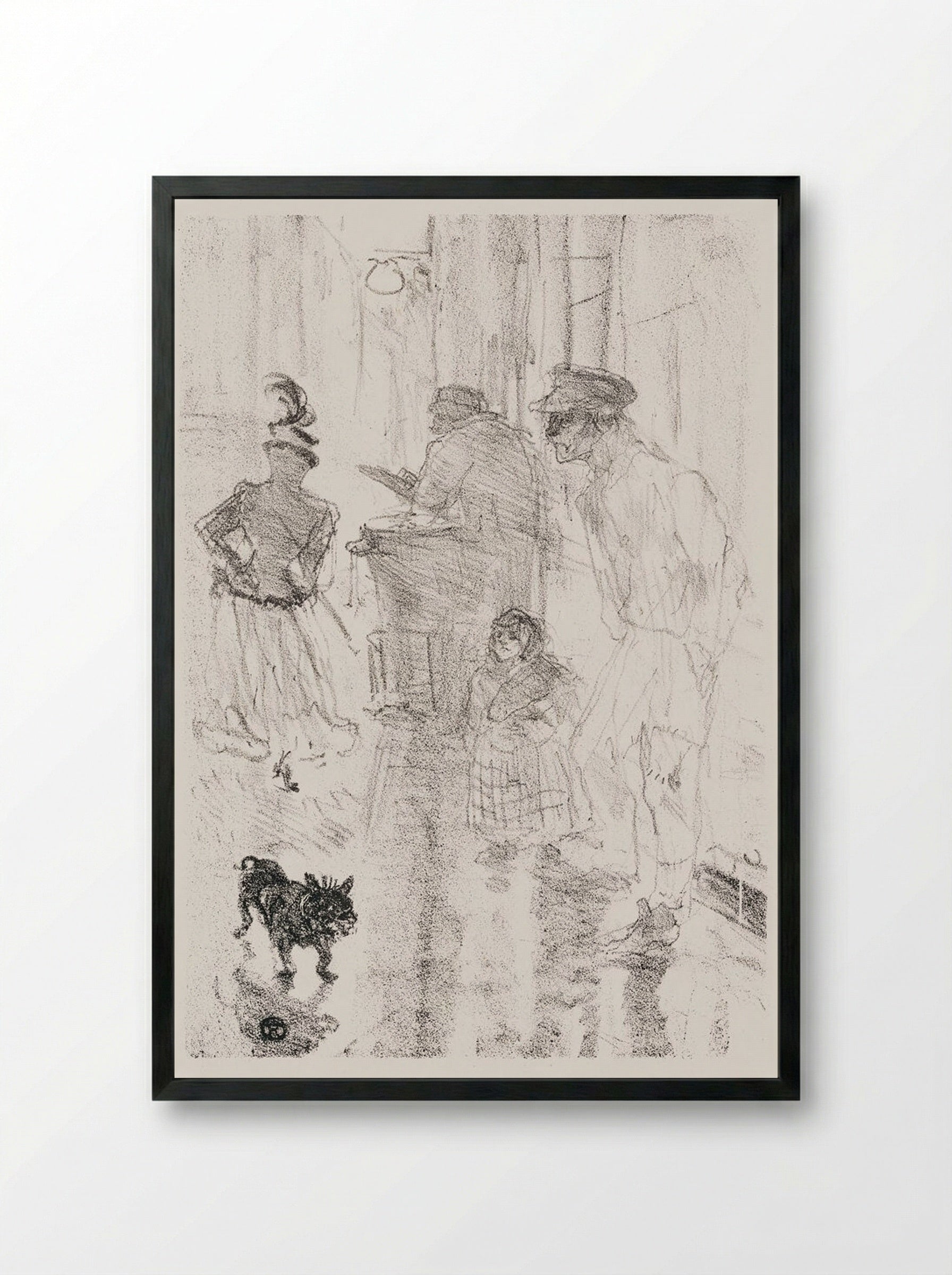 Le Marchand de Marron - Henri de Toulouse-Lautrec - Framed Print Black