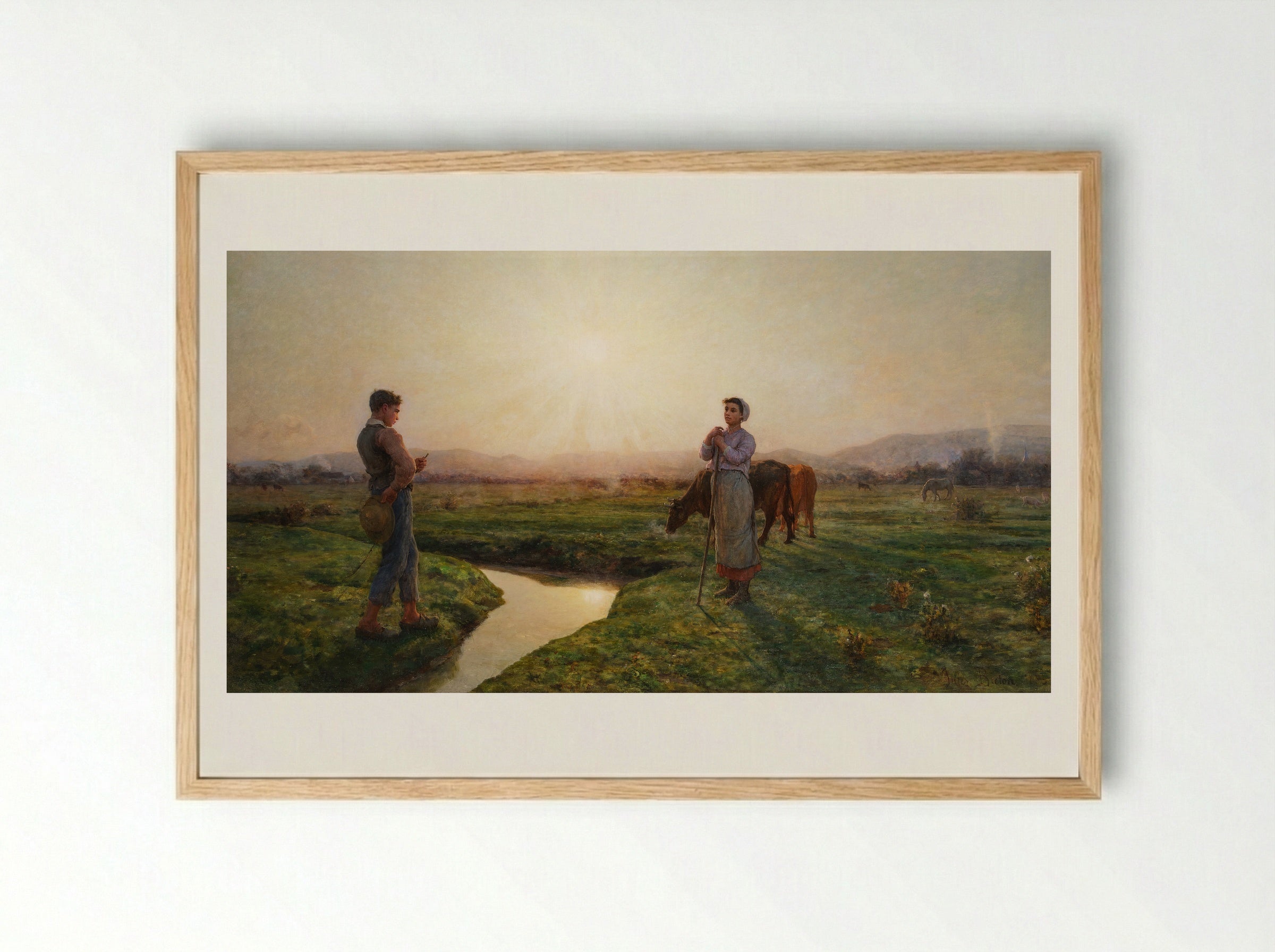 Le Matin - Jules Breton - Framed Print Wood