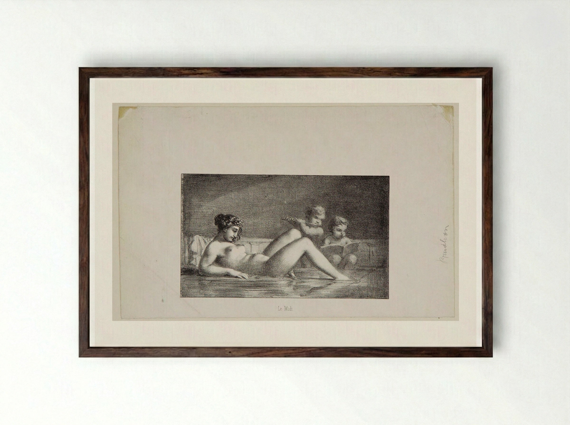 Le Midi - Pierre-Paul Prud'hon - Framed Print Dark Wood