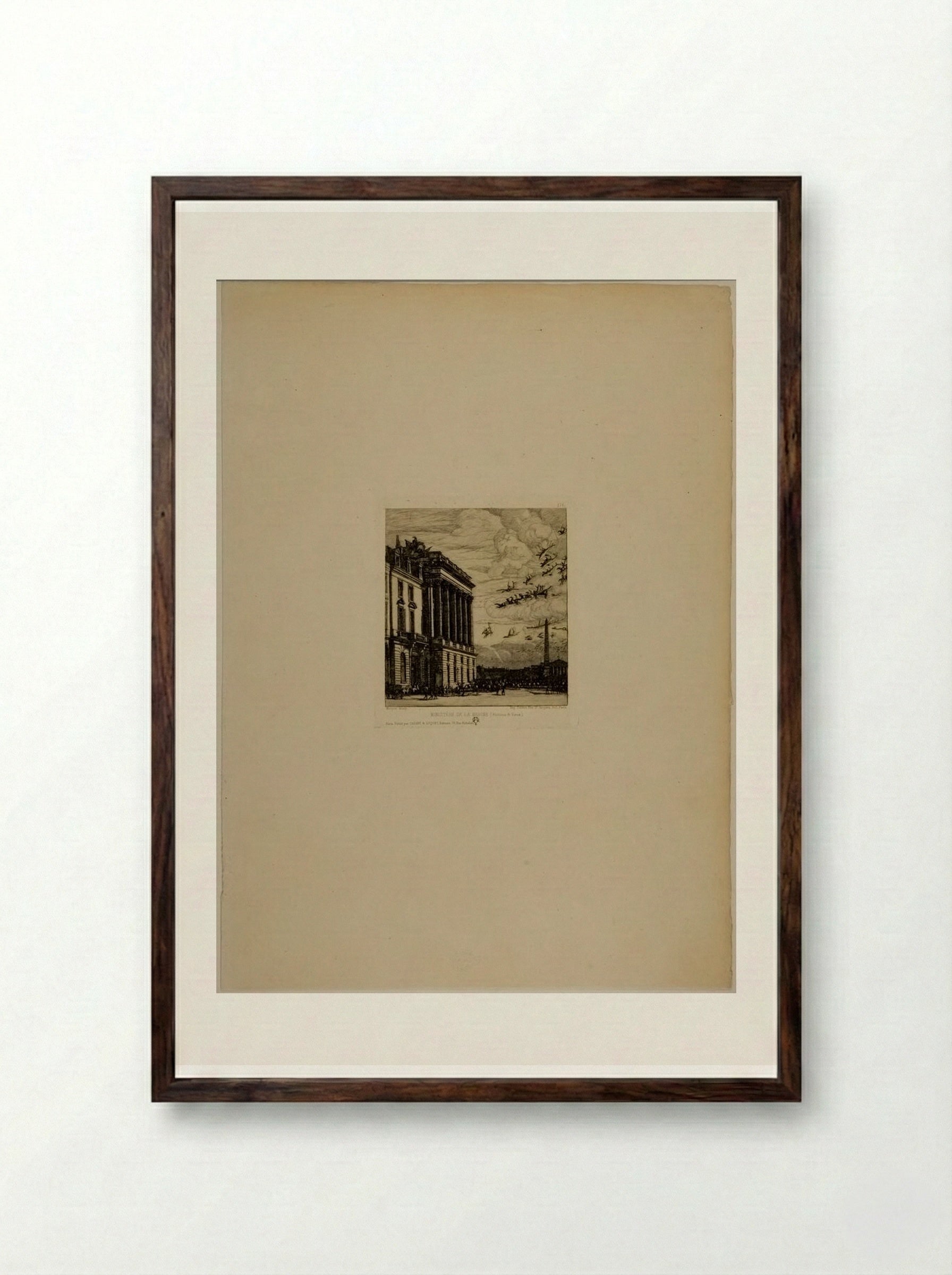 Le Ministère de la Marine - Charles Meryon - Framed Print Dark Wood