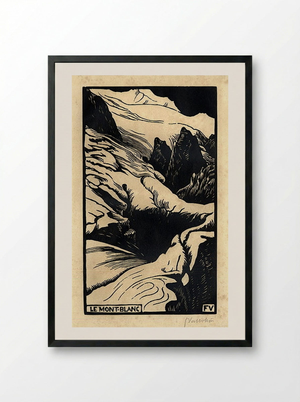 Le Mont-Blanc - Félix Vallotton - Framed Print Black