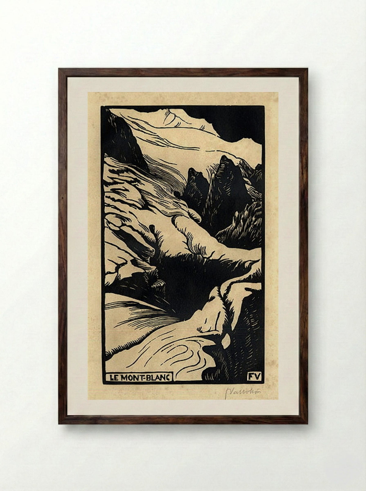 Le Mont-Blanc - Félix Vallotton - Framed Print Dark Wood