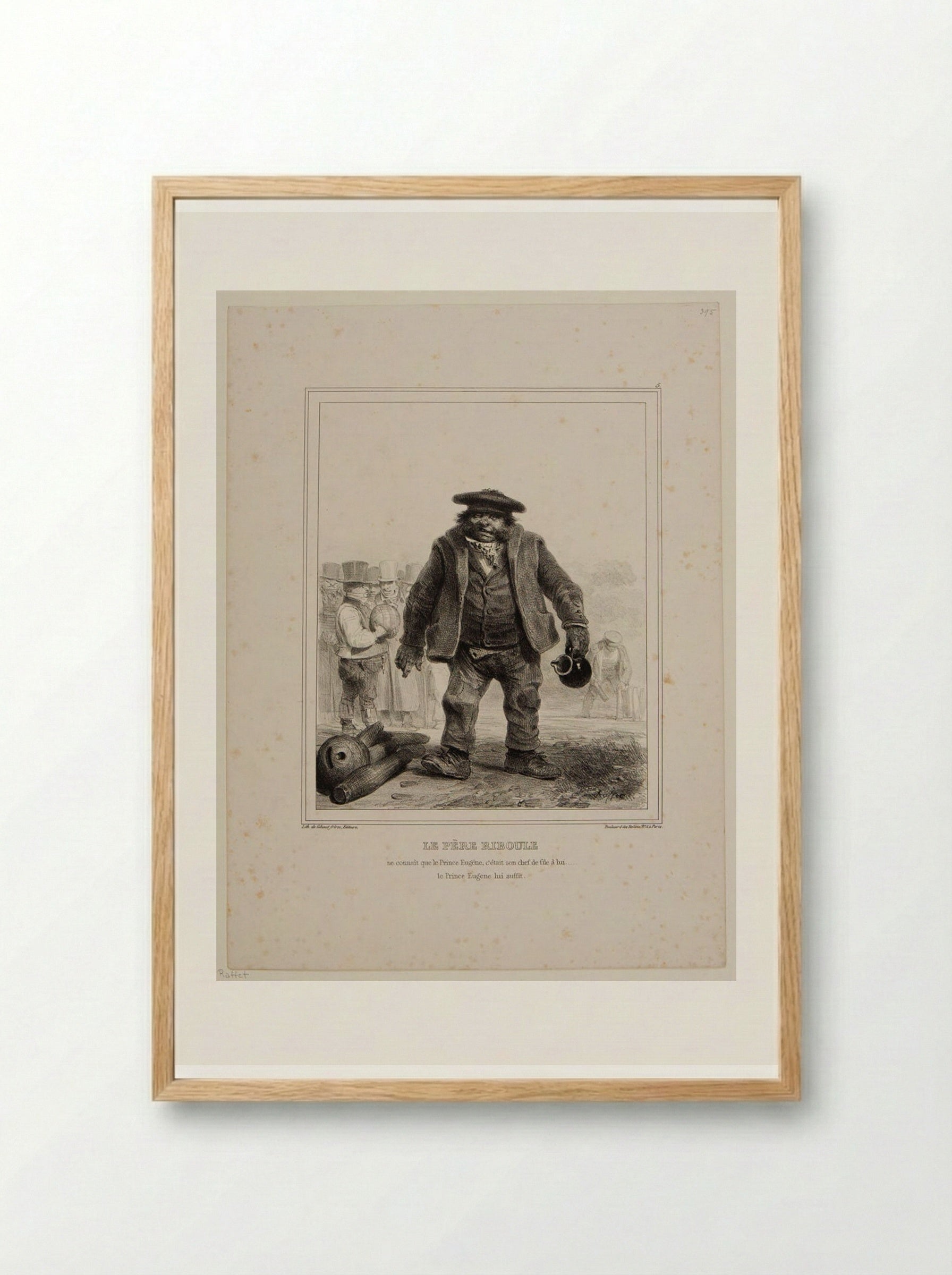 Le Père Riboule - Denis-Auguste-Marie Raffet - Framed Print Wood