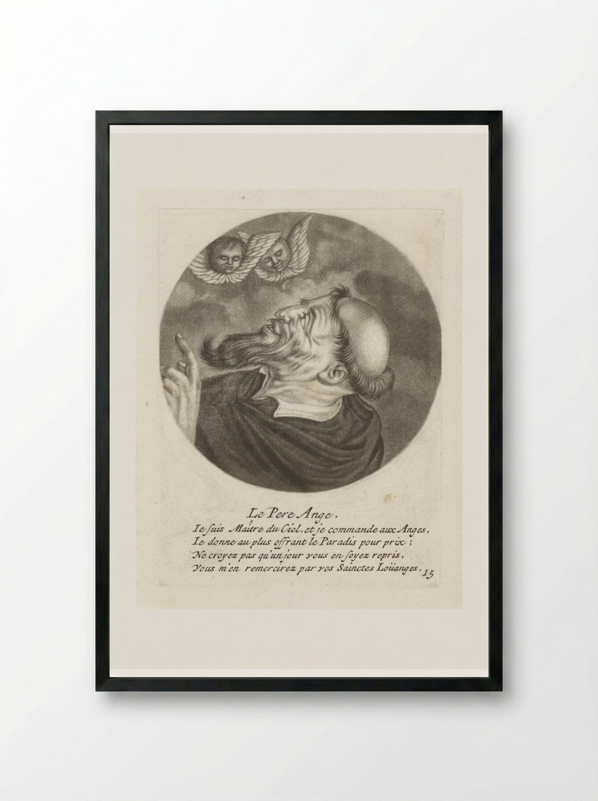Le Pere Ange - Jacob Gole - Framed Print Black