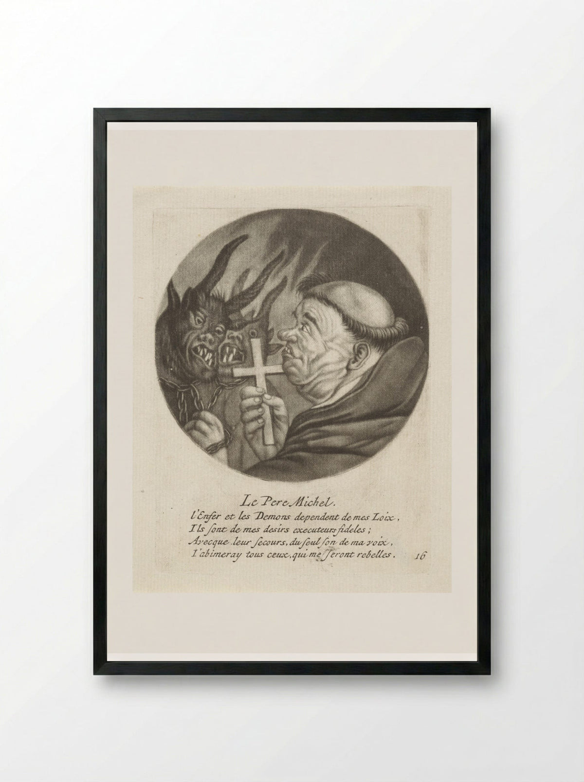 Le Pere Michel - Jacob Gole - Framed Print Black