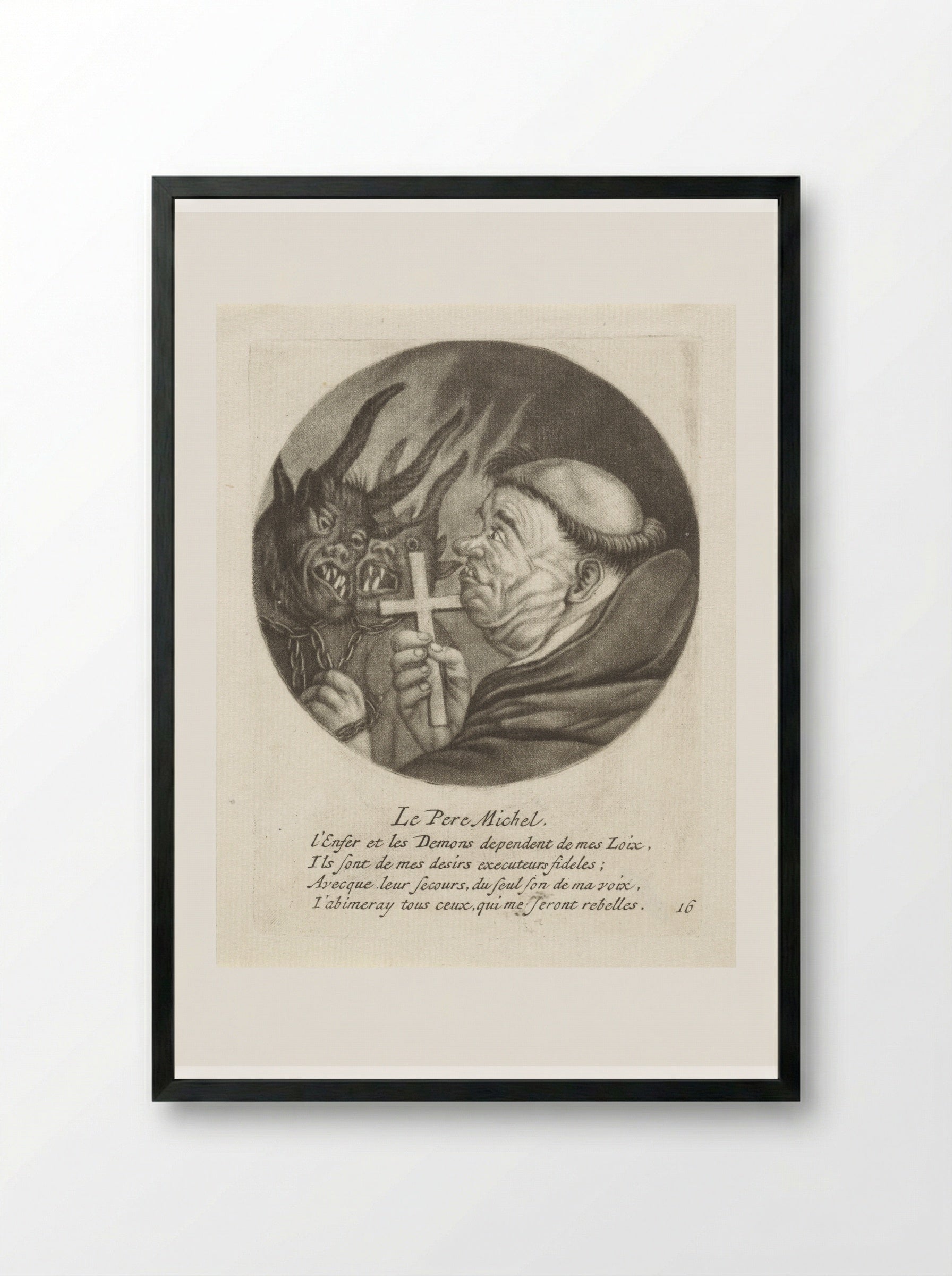 Le Pere Michel - Jacob Gole - Framed Print Black