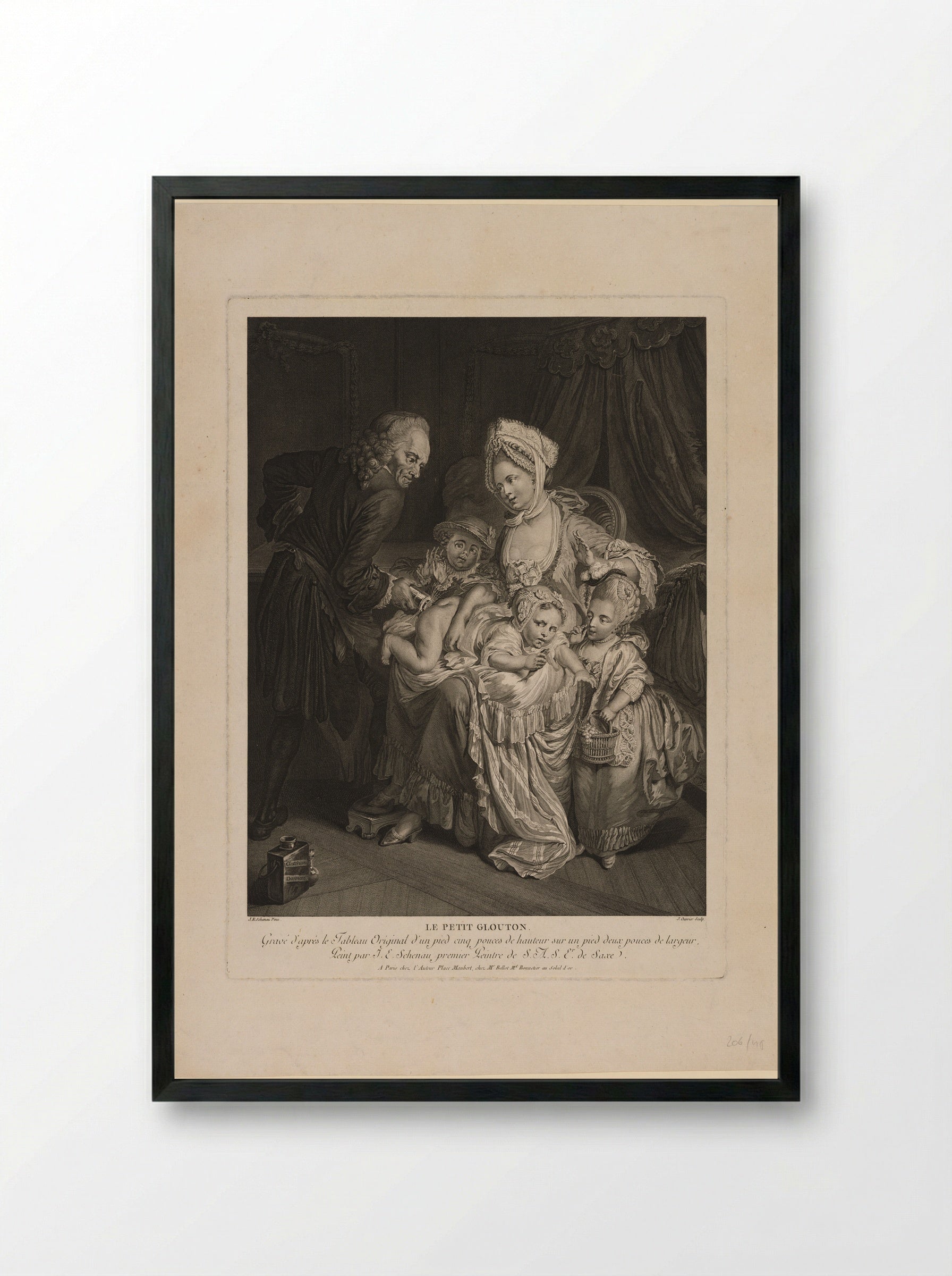 Le Petit Glouton - Jean Ouvrier - Framed Print Black