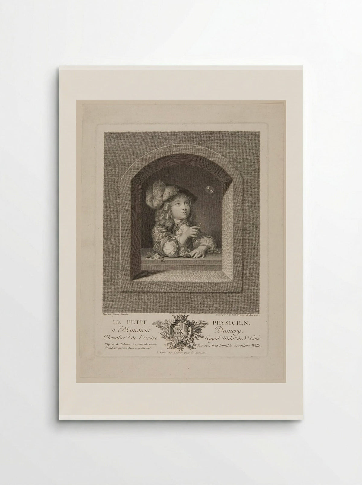Le Petit Physicien - Johann Georg Wille - Poster