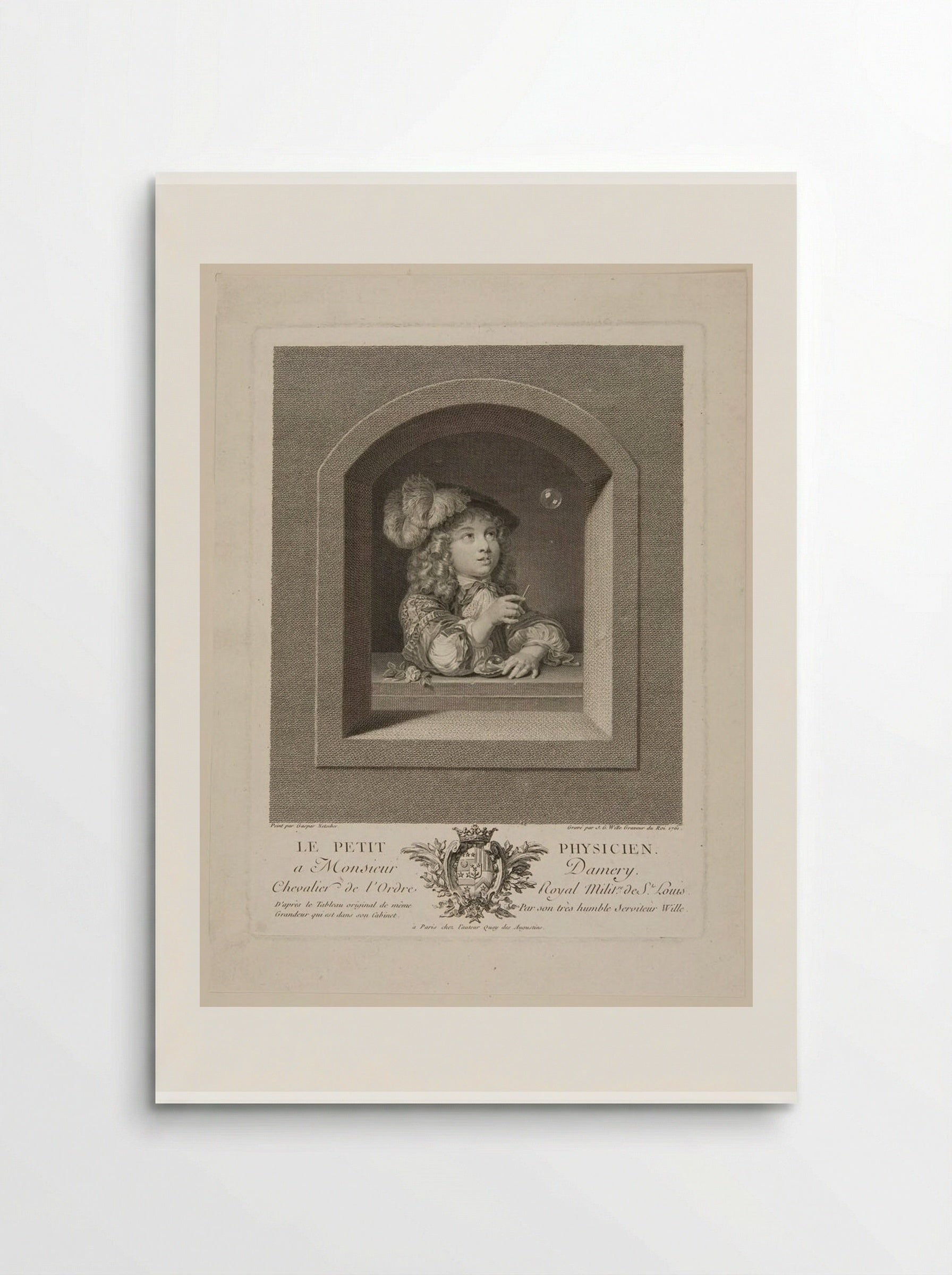 Le Petit Physicien - Johann Georg Wille - Poster