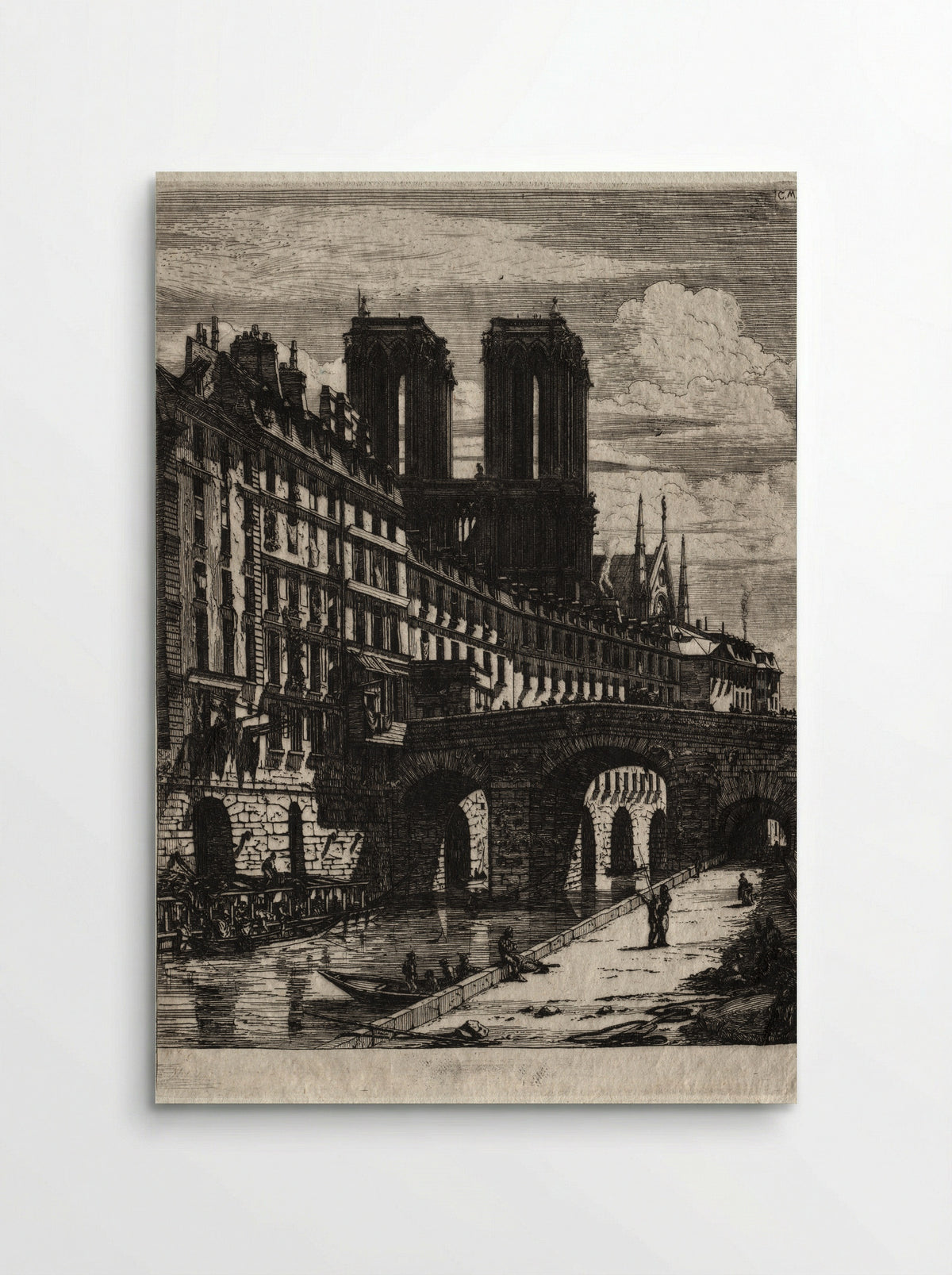 Le Petit Pont - Charles Meryon - Poster