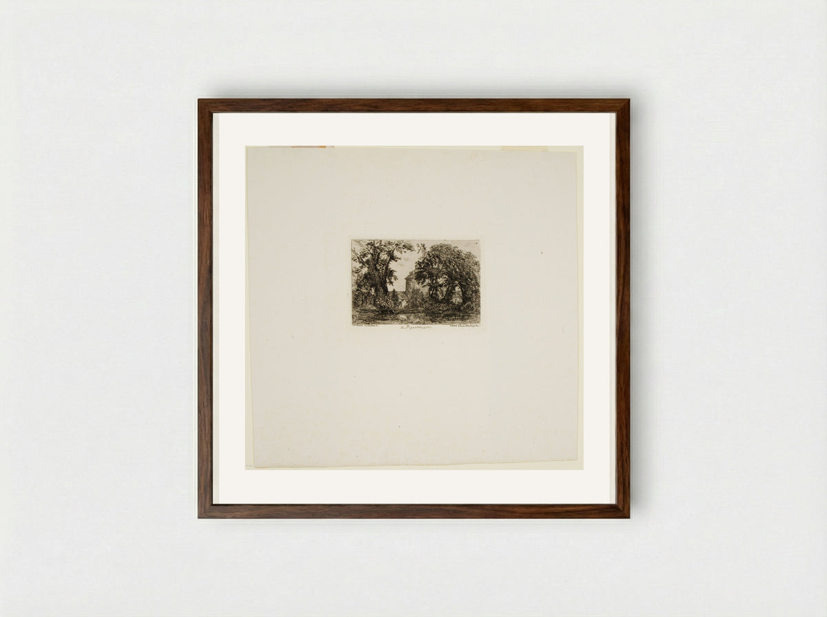 Le Pigeonnier - Maxime Lalanne - Framed Print Dark Wood