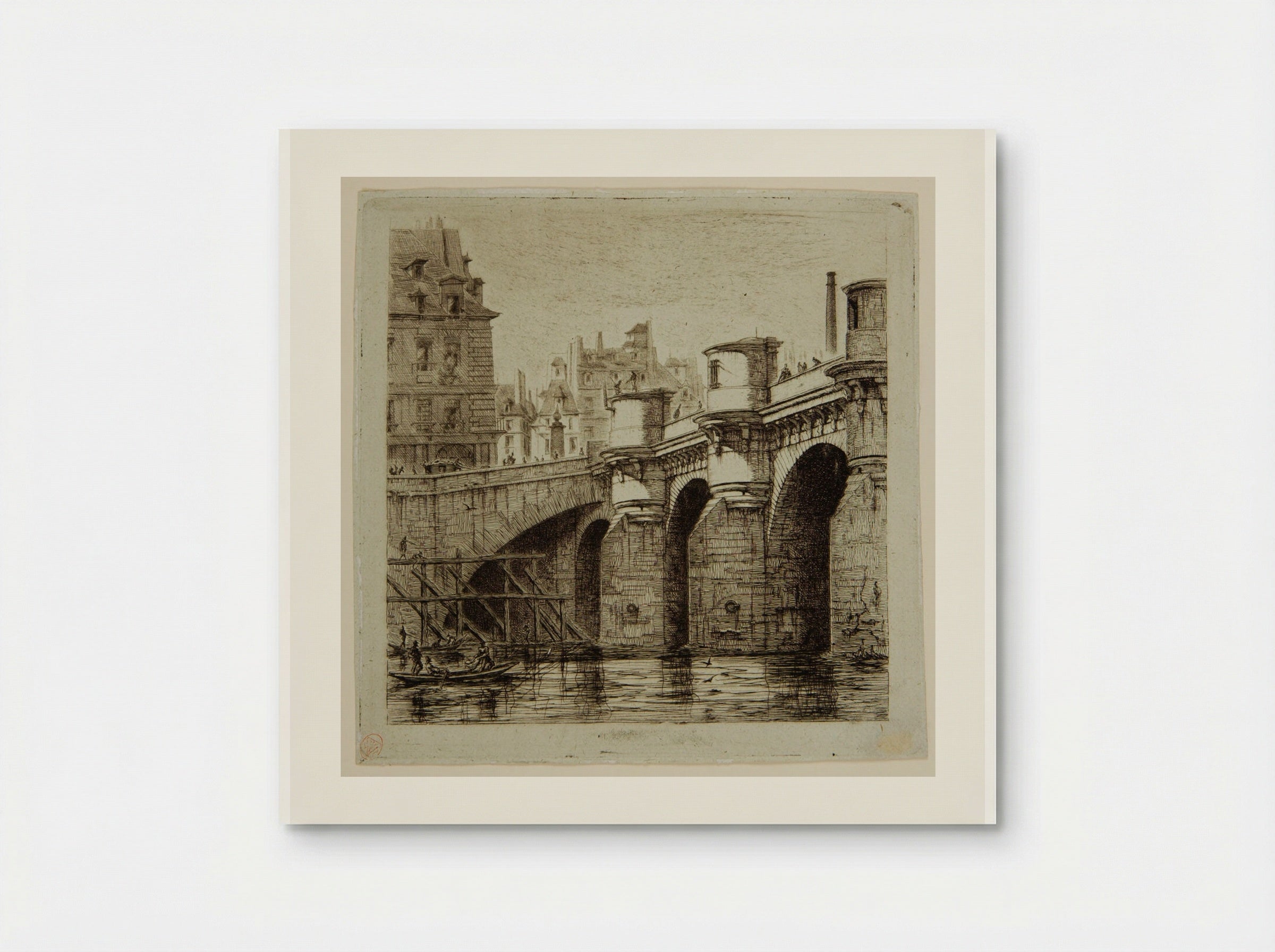 Le Pont-Neuf, Paris - Charles Meryon - Poster