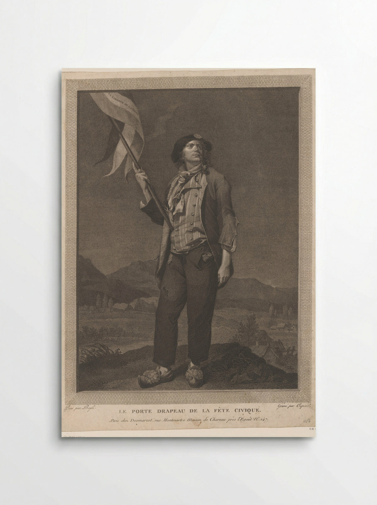 Le Porte-Drapeau de la Fête Civique - Jacques-Louis Copia - Poster