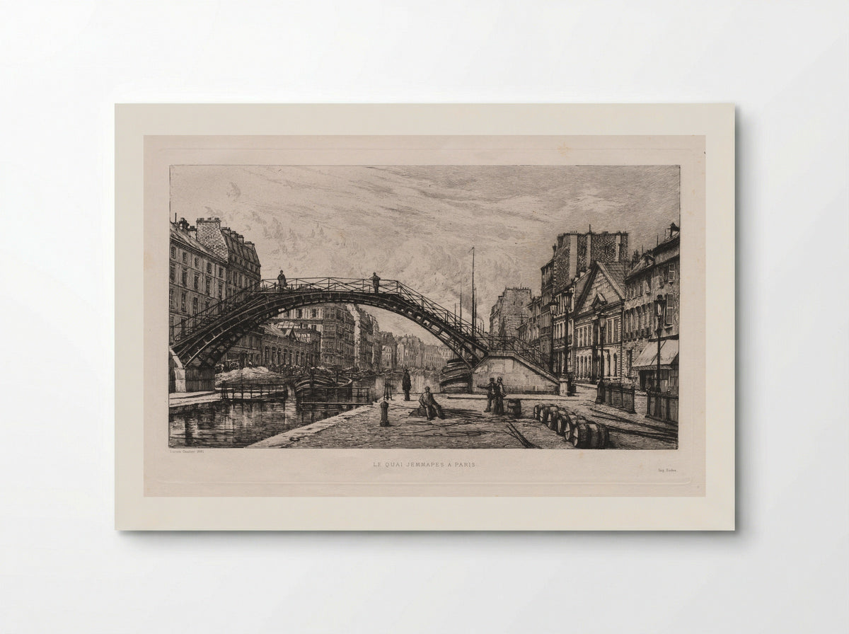 Le Quai Jemmapes à Paris - Lucien Gautier - Poster
