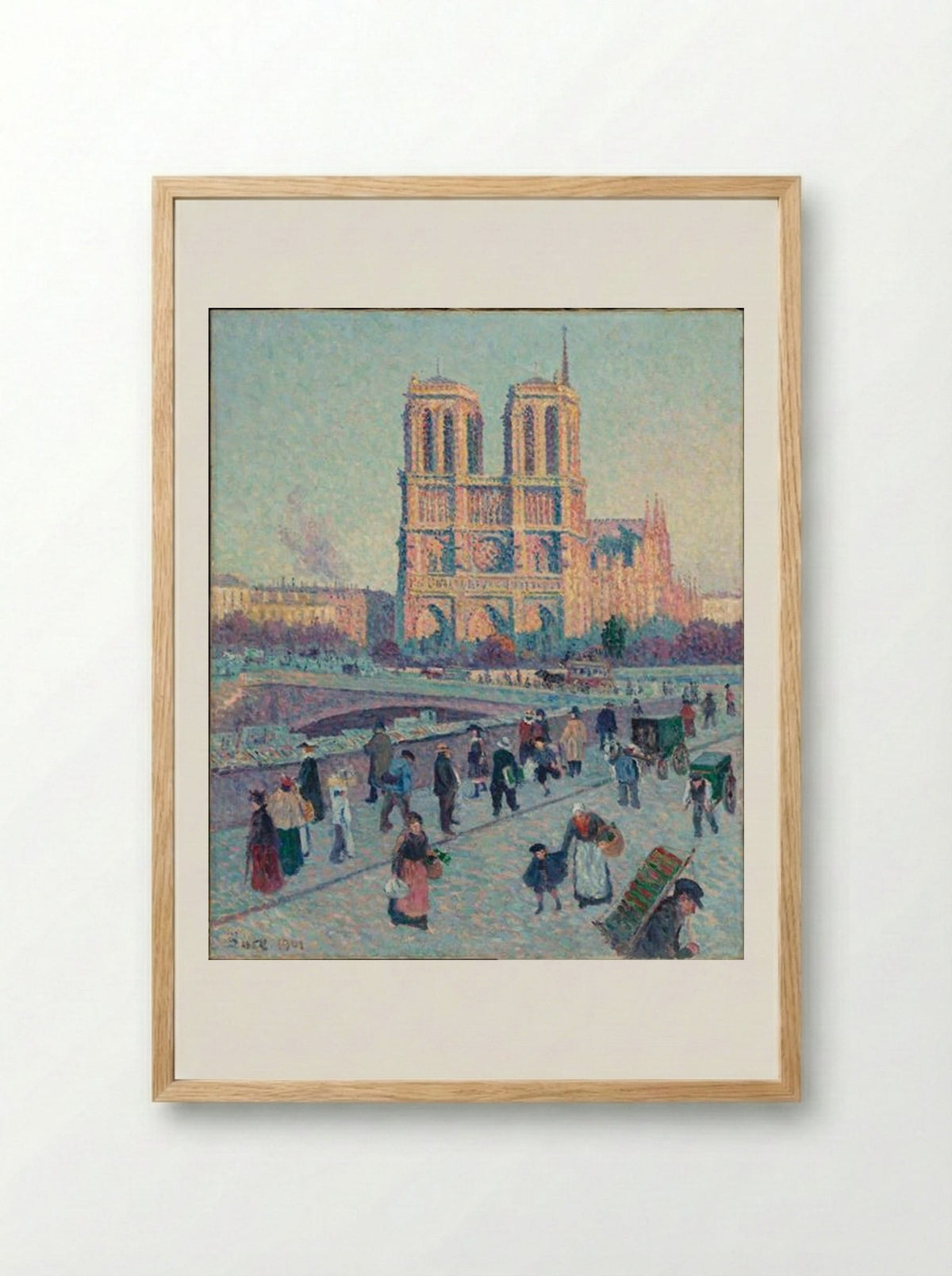 Le Quai Saint Michel Et Notre Dame - Maximilien Luce - Framed Print Wood