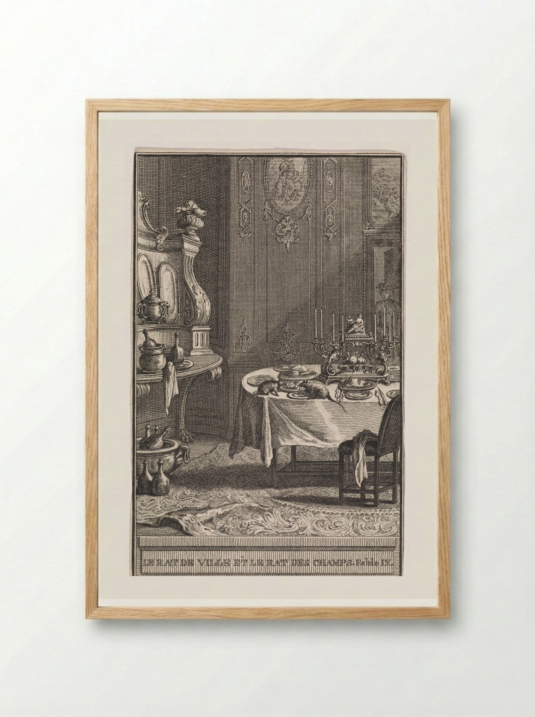 Le Rat de Ville et le Rat des Champs - Abraham Delfos - Framed Print Wood