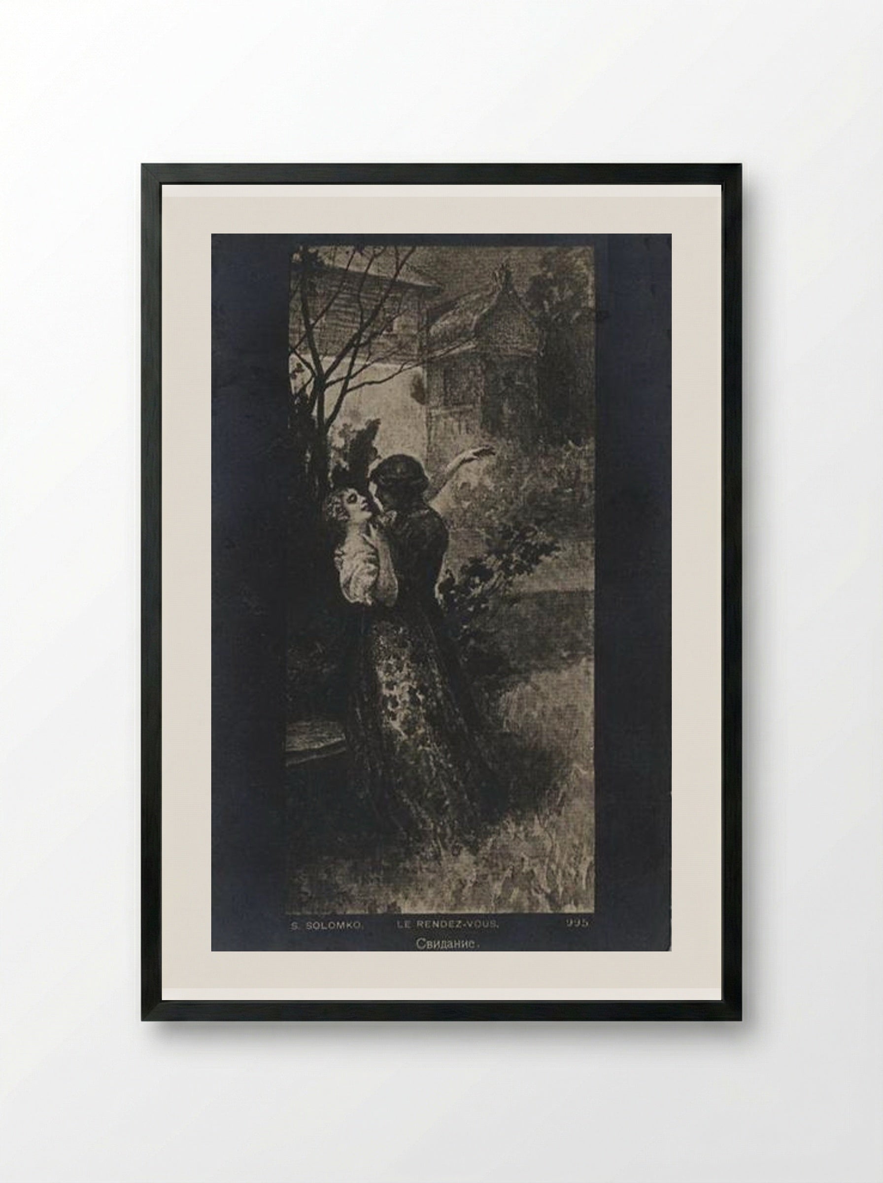 Le Rendez-vous - Sergey Solomko - Framed Print Black