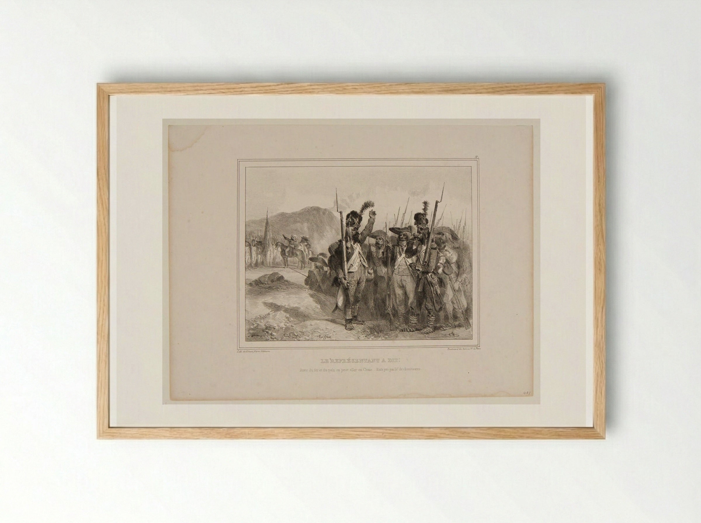 Le Représentant a dit - Denis-Auguste-Marie Raffet - Framed Print Wood