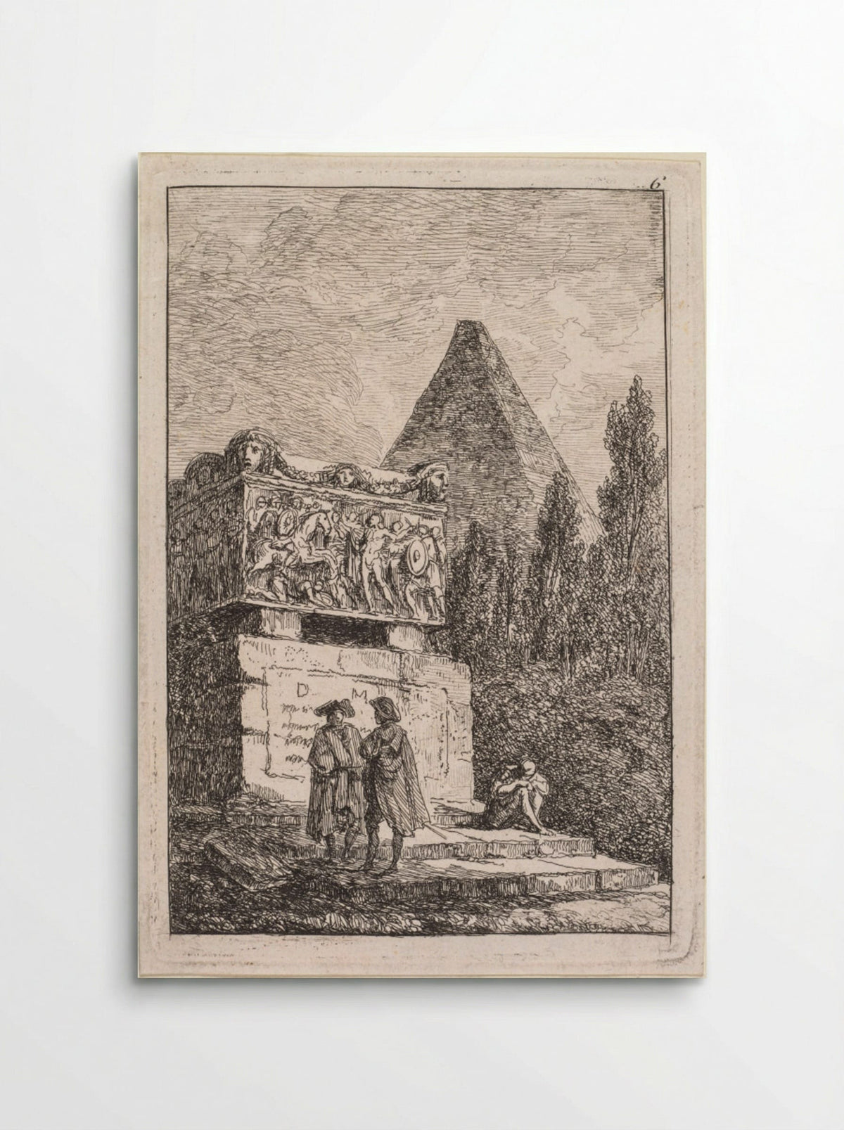 Le Sarcophage - Hubert Robert - Poster