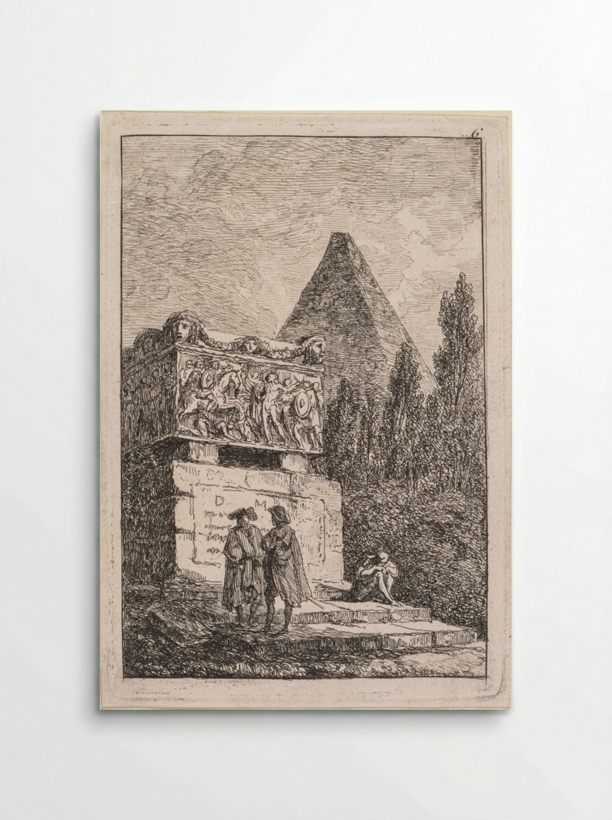 Le Sarcophage - Hubert Robert - Poster