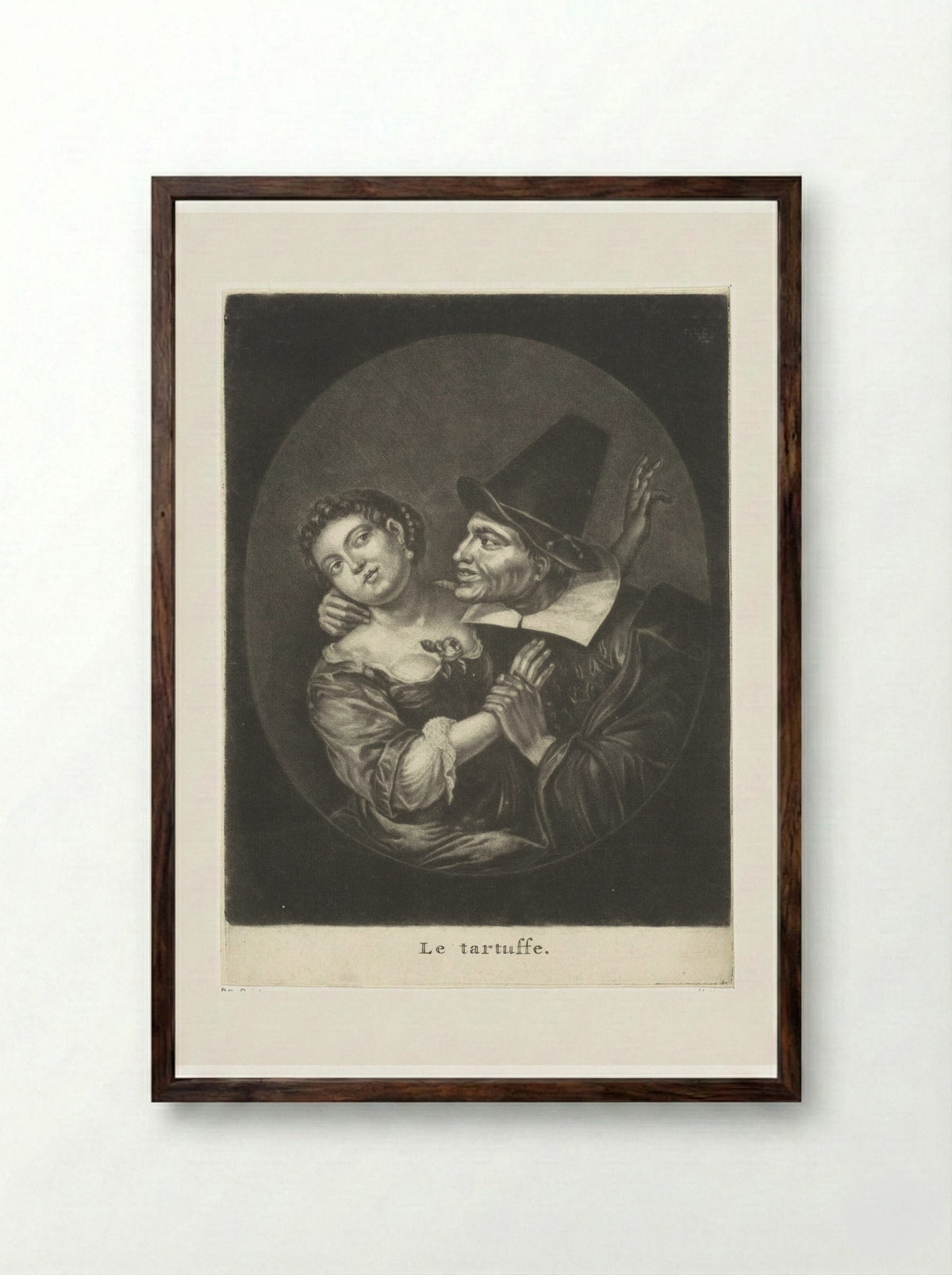 Le Tartuffe - Jacob Gole - Framed Print Dark Wood