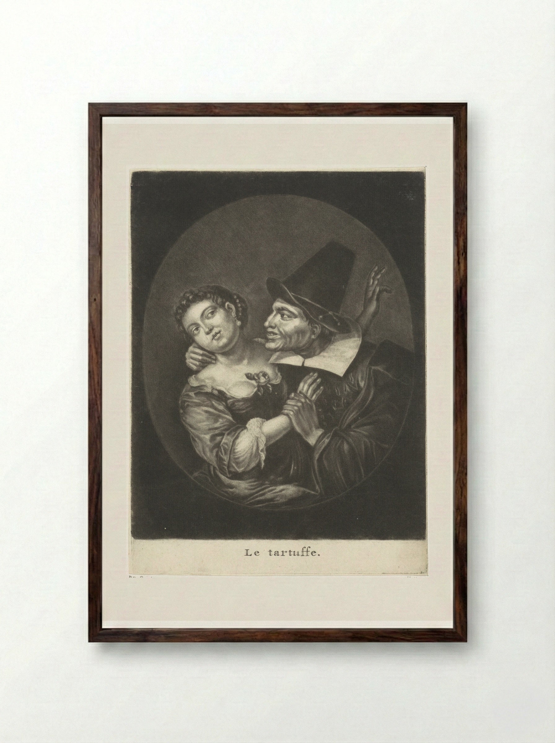 Le Tartuffe - Jacob Gole - Framed Print Dark Wood