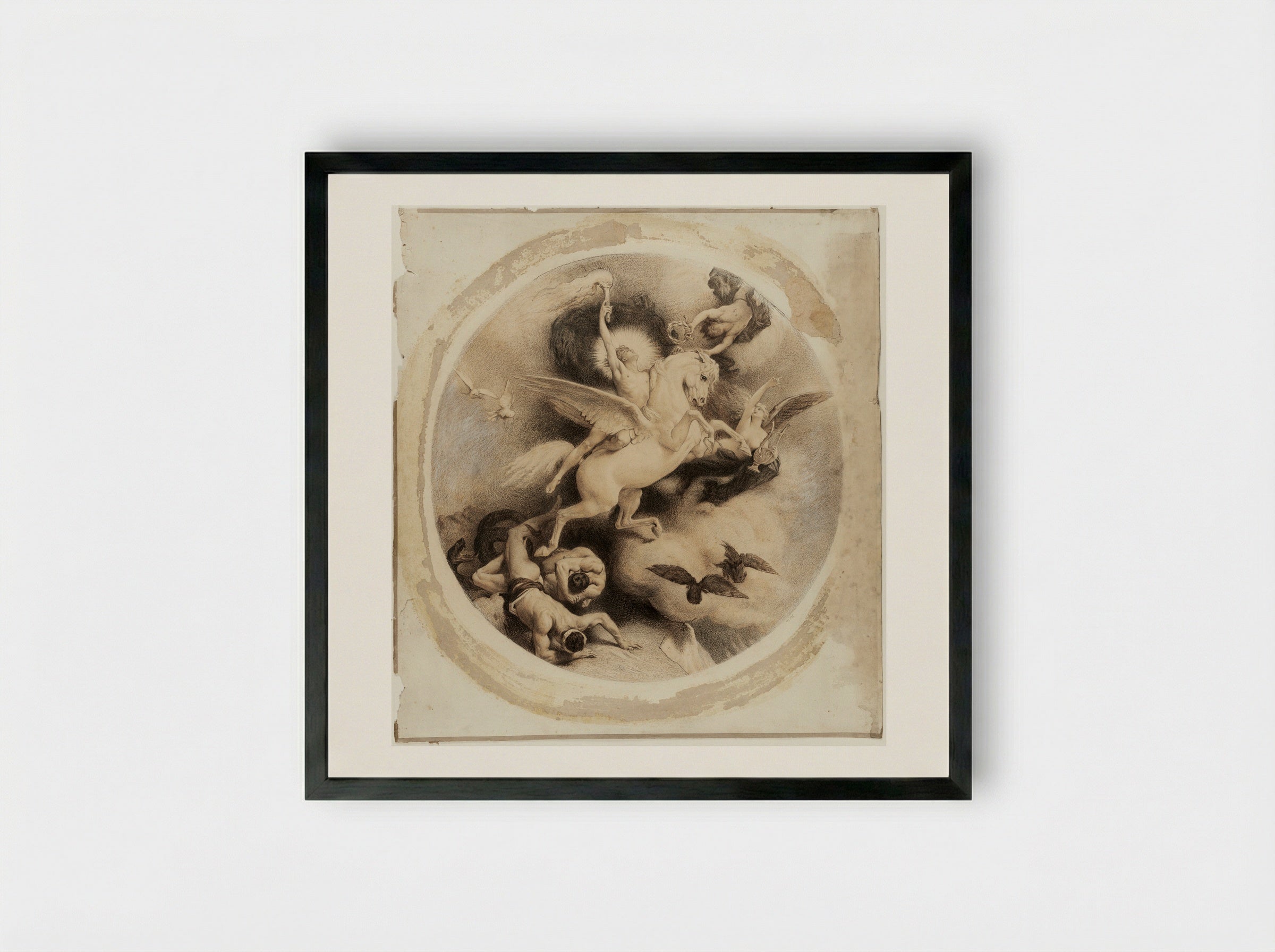 Le Triomphe de l'Art - Léon Bonnat - Framed Print Black