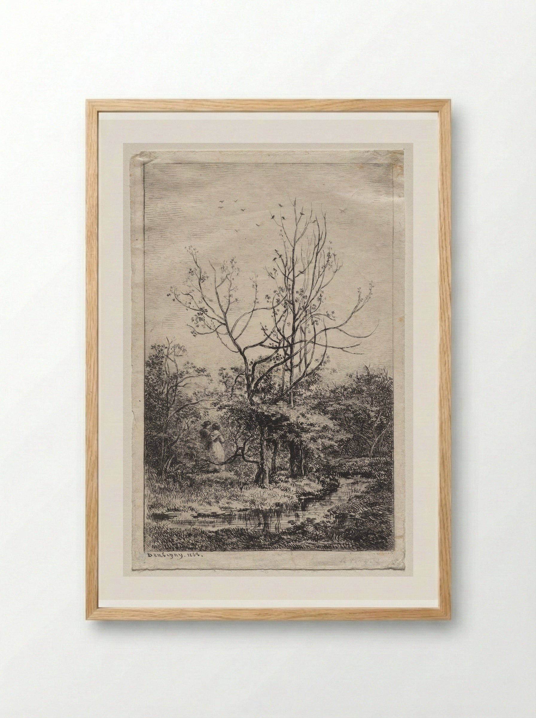 Le Verger - Charles François Daubigny - Framed Print Wood