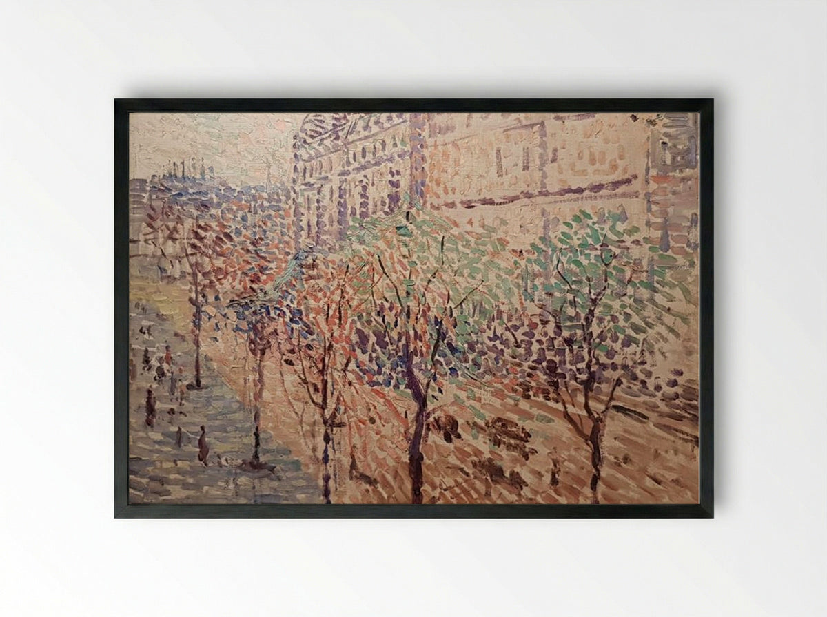 Le boulevard - Maximilien Luce - Framed Print Black