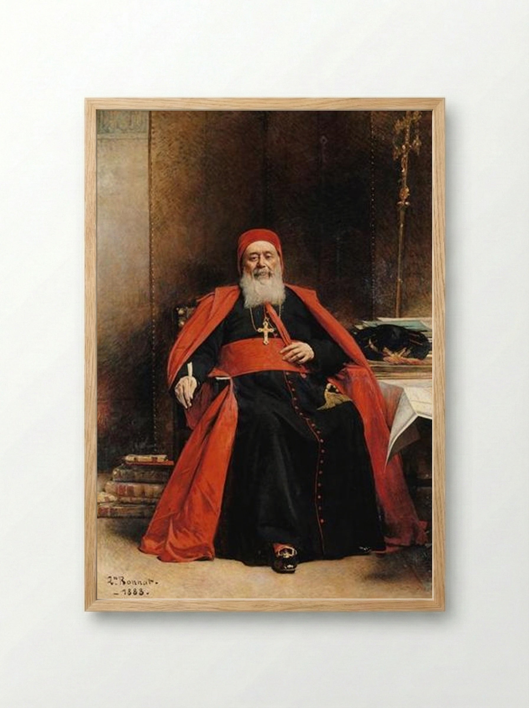 Le cardinal Charles Lavigerie - Léon Bonnat - Framed Print Wood
