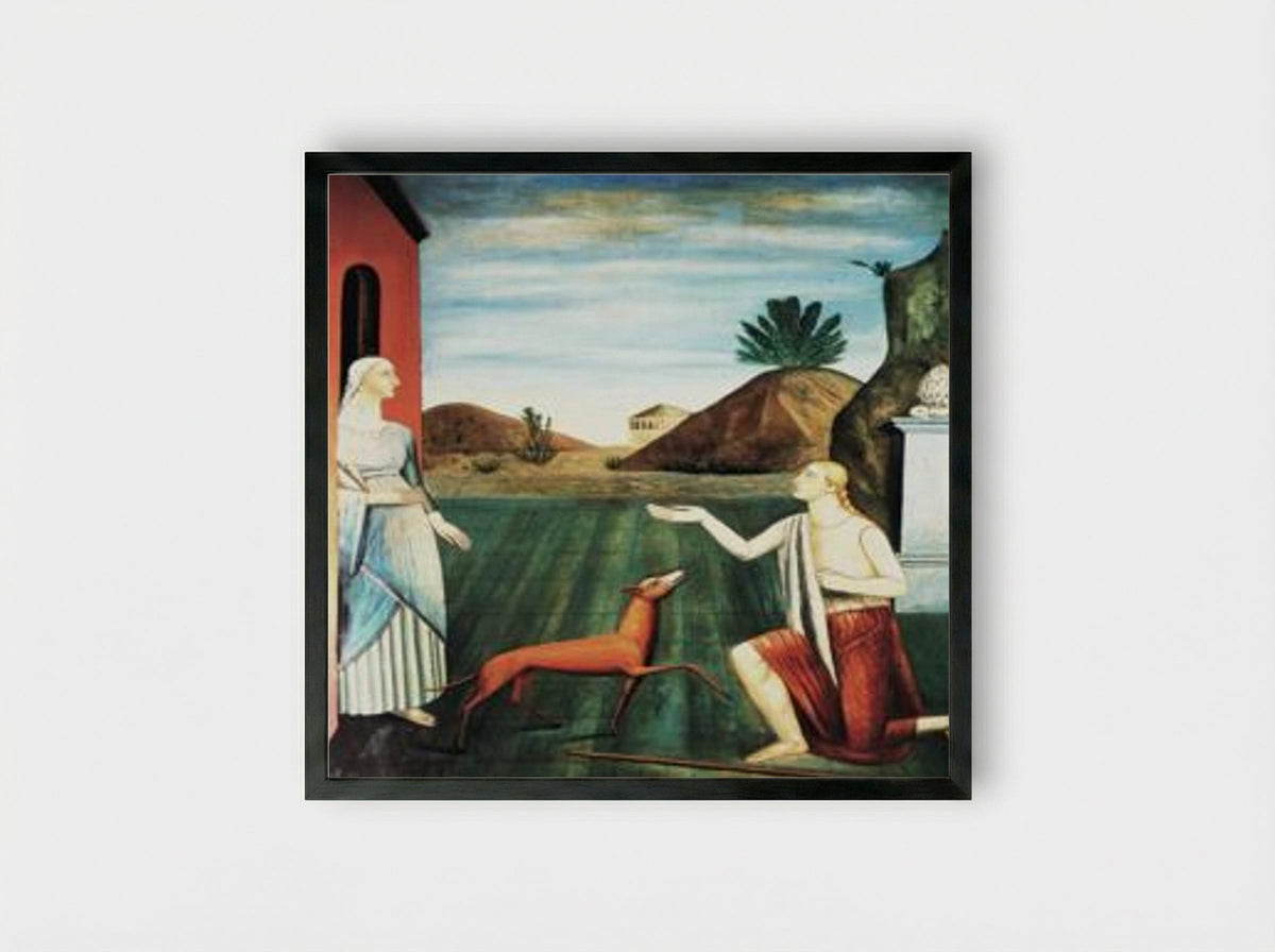 Le figlie di Loth - Carlo Carrà - Framed Print Black