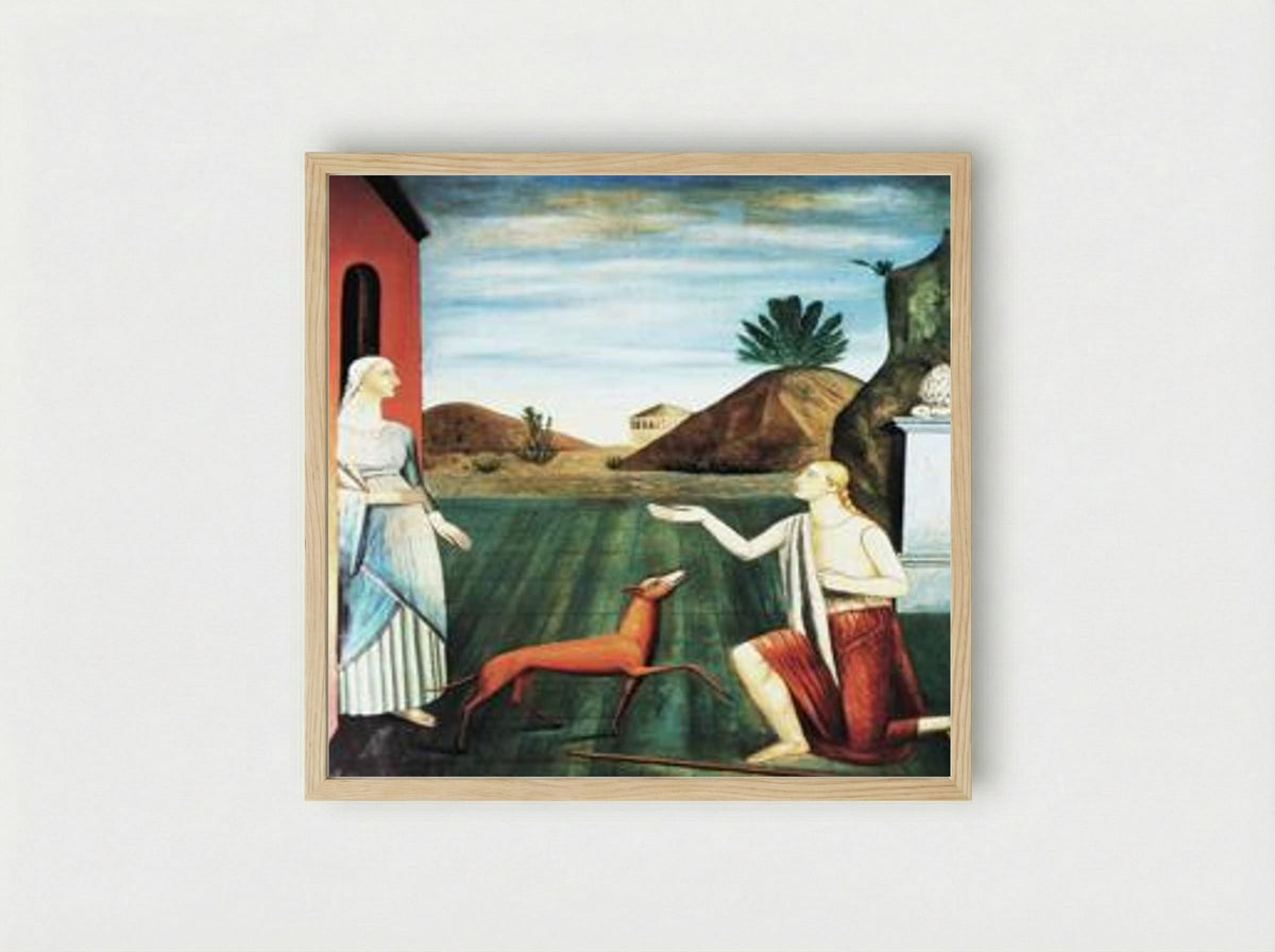 Le figlie di Loth - Carlo Carrà - Framed Print Wood