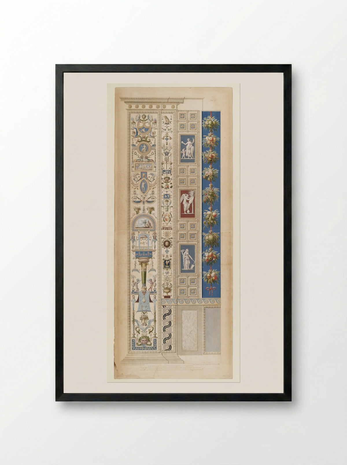 Le loggie di Rafaele nel Vaticano, Part 2 - Giovanni Ottaviani - Framed Print Black