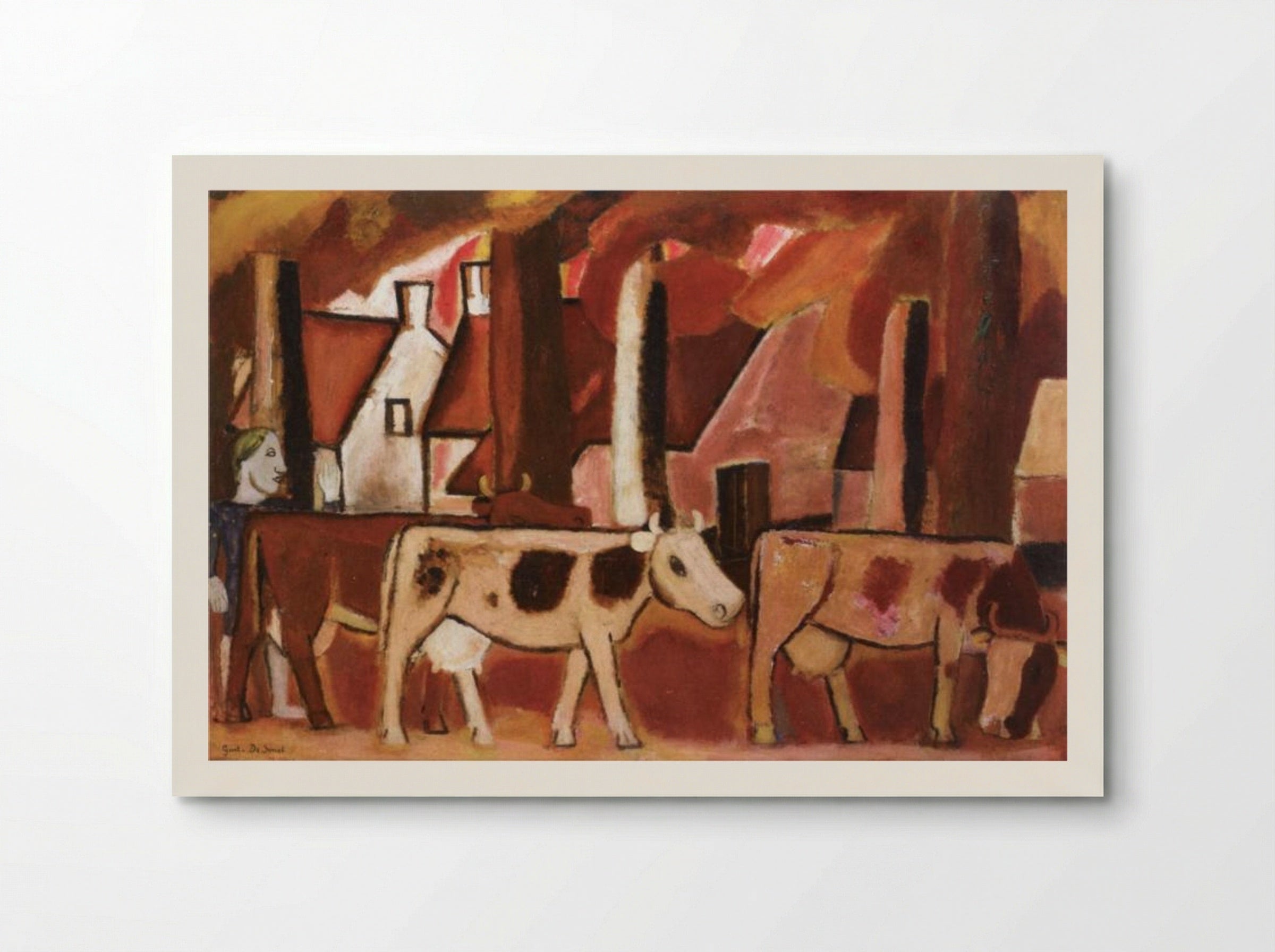 Leading Cows to the Stall - Gustave de Smet - Poster