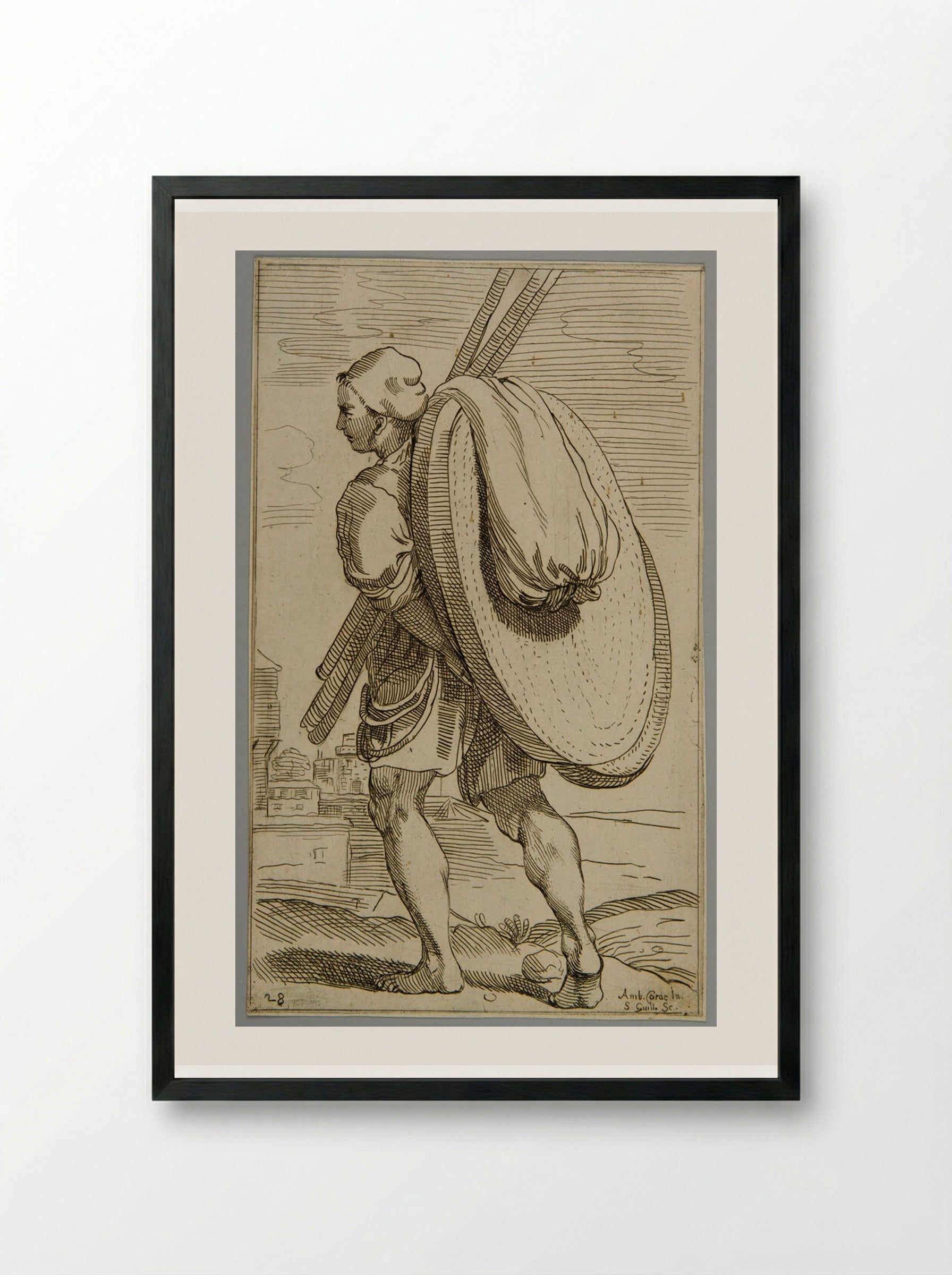 Leather Tanning (Plate 17) - Simon Guillain - Framed Print Black