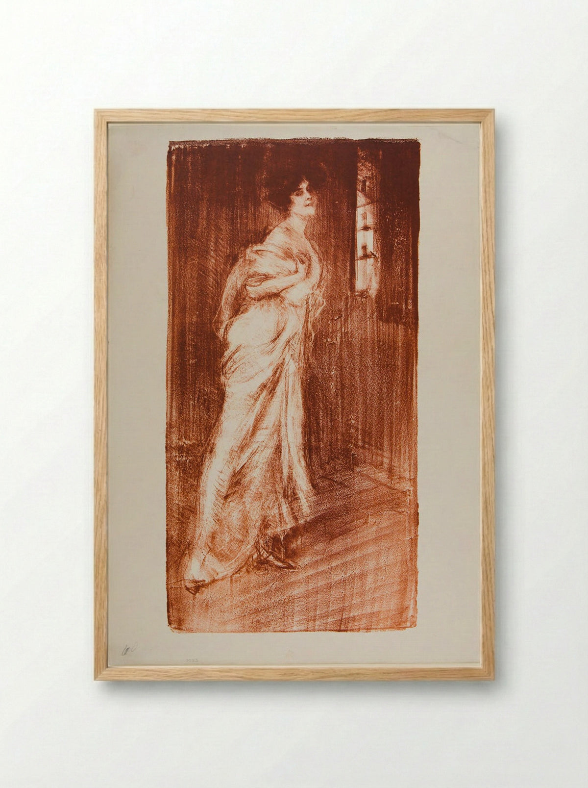 Leaving the Theater - Albert Belleroche - Framed Print Wood