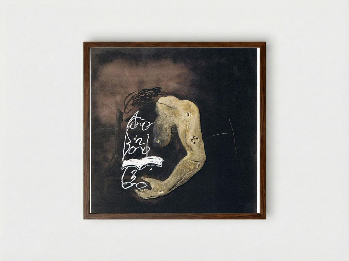 Lectura - Antoni Tàpies - Framed Print Dark Wood