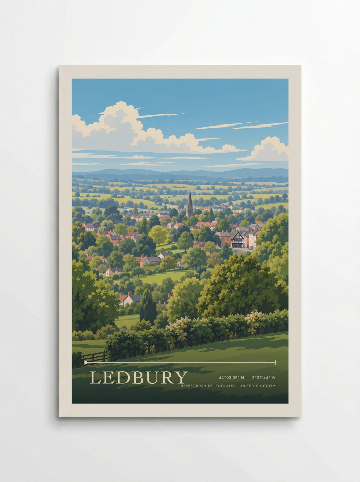 Ledbury, Herefordshire, England | Travel Poster - Poster