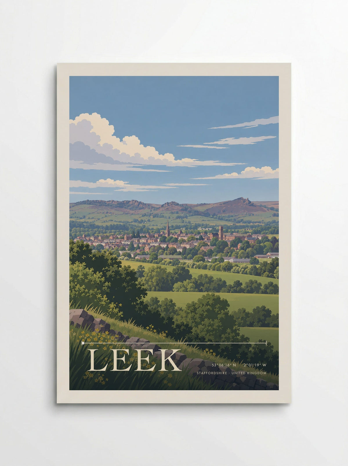 Leek, Staffordshire | Travel Poster - Poster