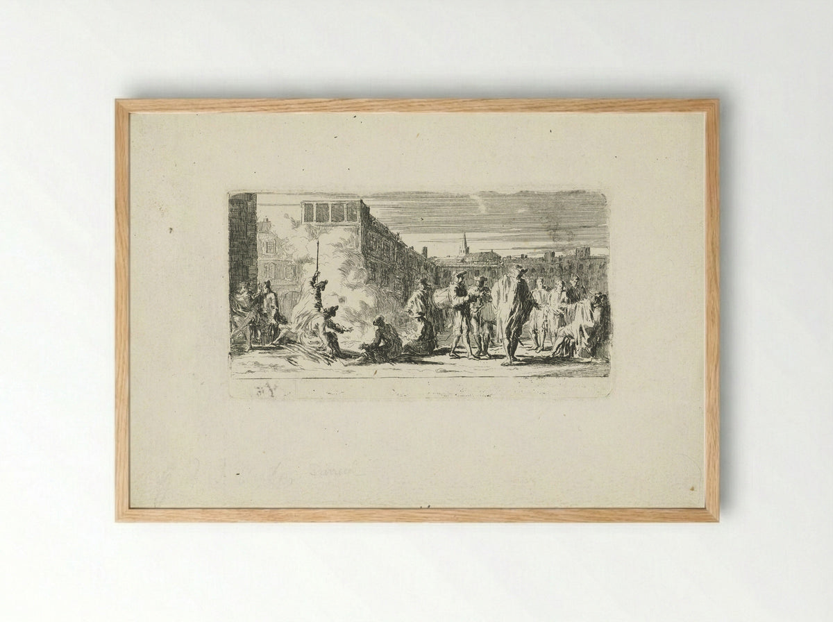 Legerplaats (Military Encampment) - Joseph Parrocel - Framed Print Wood
