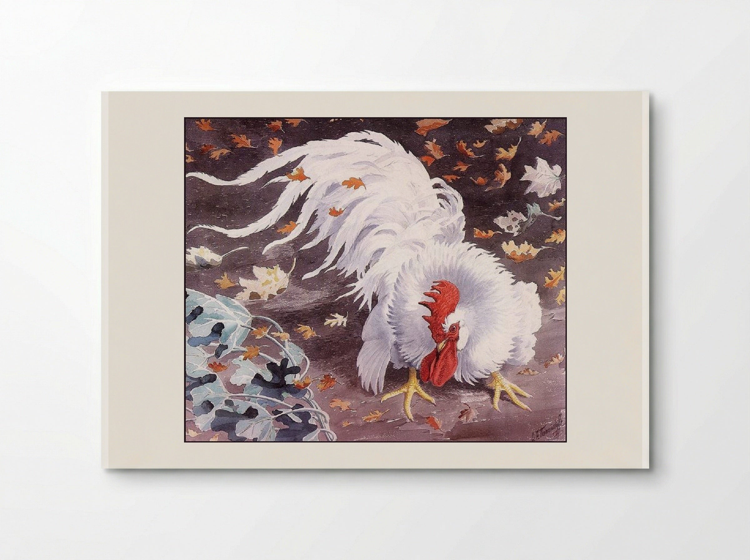 Leghorn Cockerel - Charles Tunnicliffe - Poster