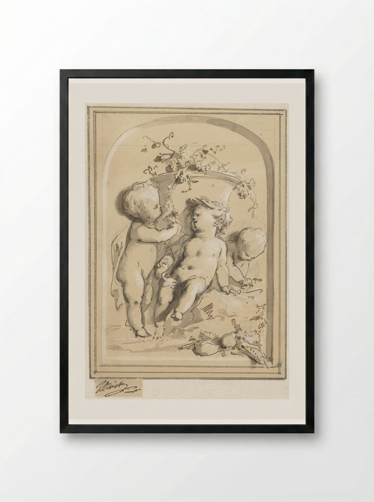 Lente en zomer (Spring and Summer) - Jacob de Wit - Framed Print Black