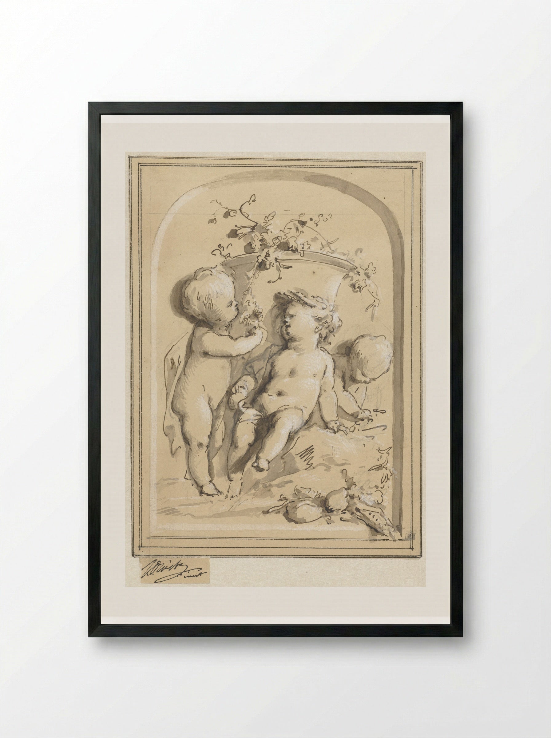 Lente en zomer (Spring and Summer) - Jacob de Wit - Framed Print Black