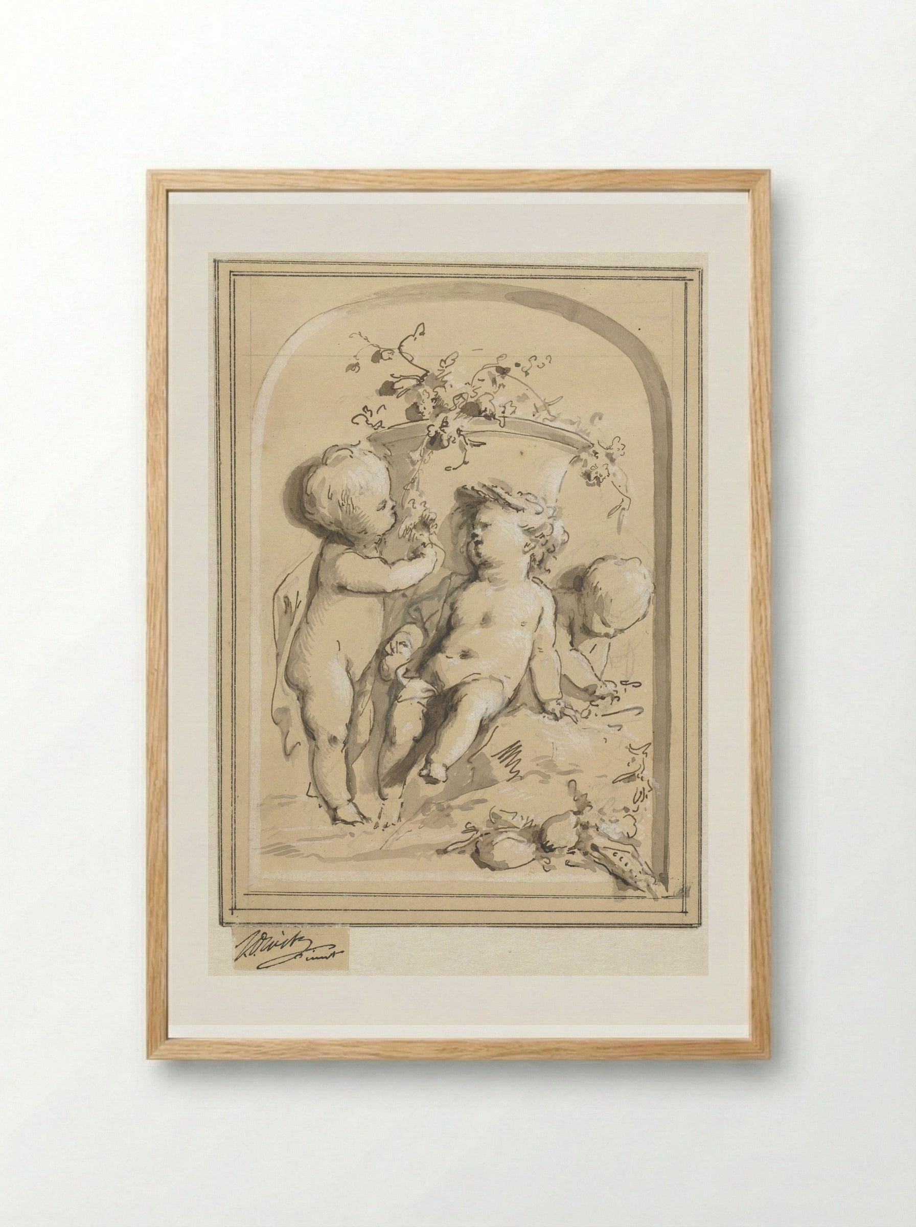 Lente en zomer (Spring and Summer) - Jacob de Wit - Framed Print Wood